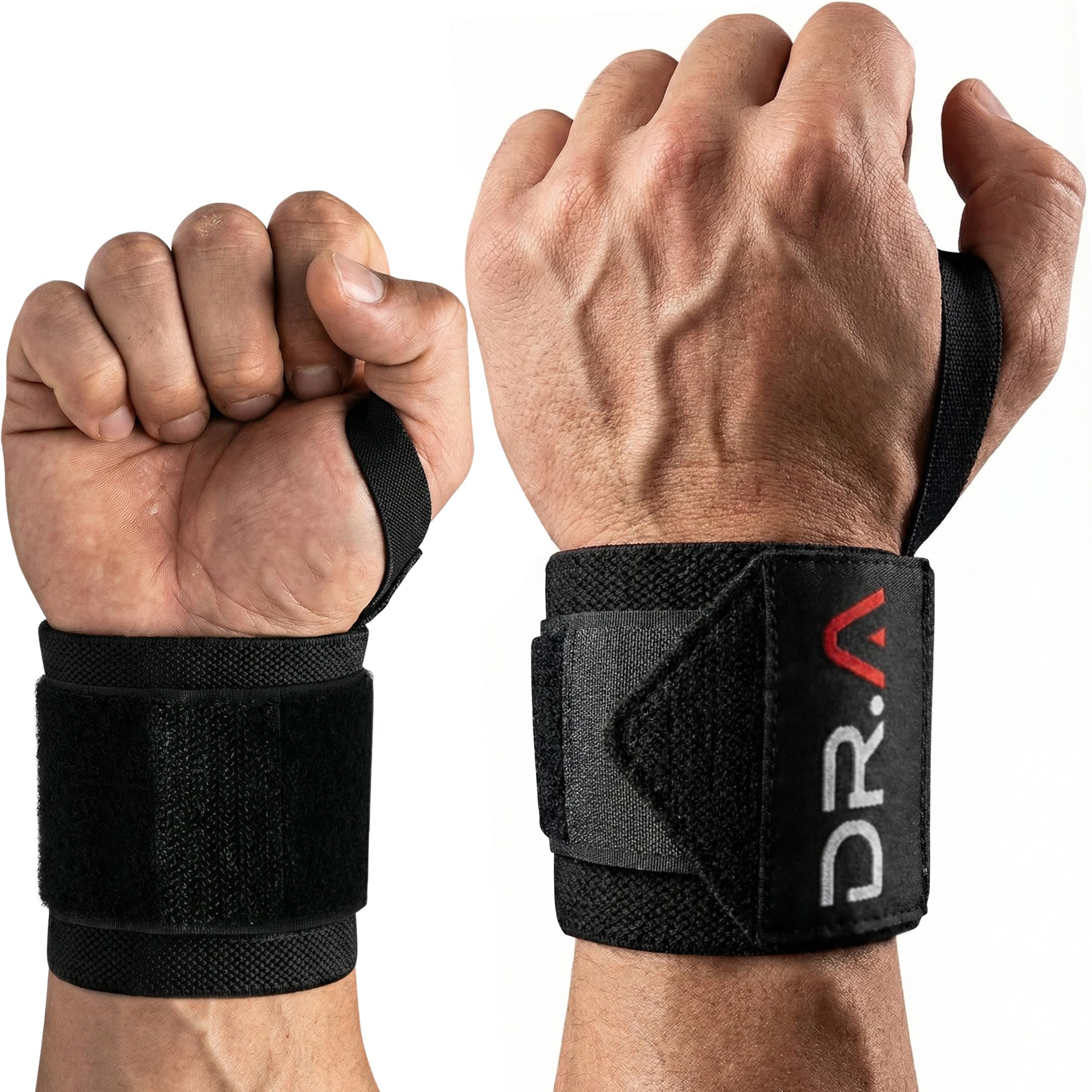 Dr Arthritis Weight Lifting Wrist Wraps with Thumb Loop Heavy-Duty Wrist Straps for Weightlifting Hybrid Training Olympic Lifts