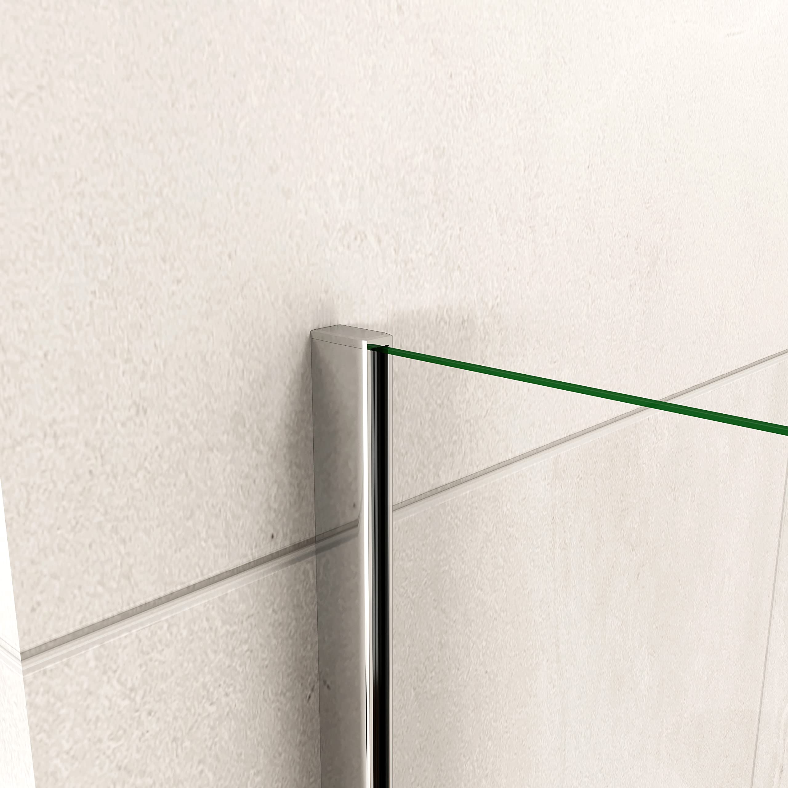 Mamparas de Bañera Biombo de Baño Abatible Cristal Templado 5 MM Estante Toallero, 90x140 CM