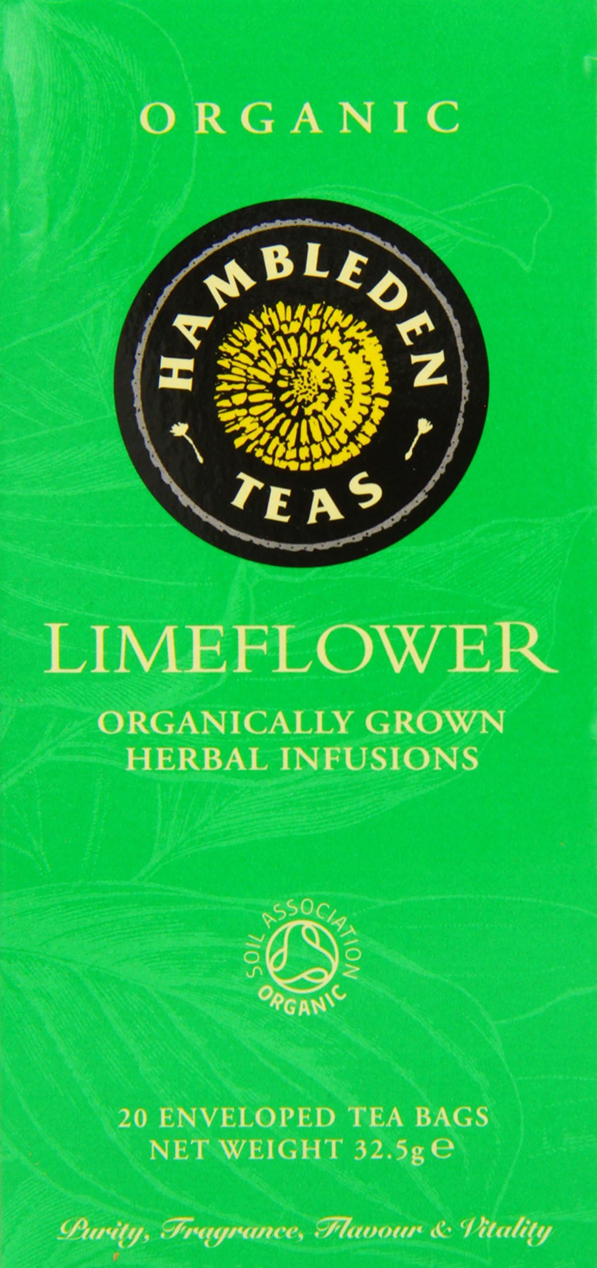 Hambleden TeasOrganic Lime Flower 20 Teabags (Pack of 6, Total 120 Teabags)Soil AssociationSoil AssociationSoil Association