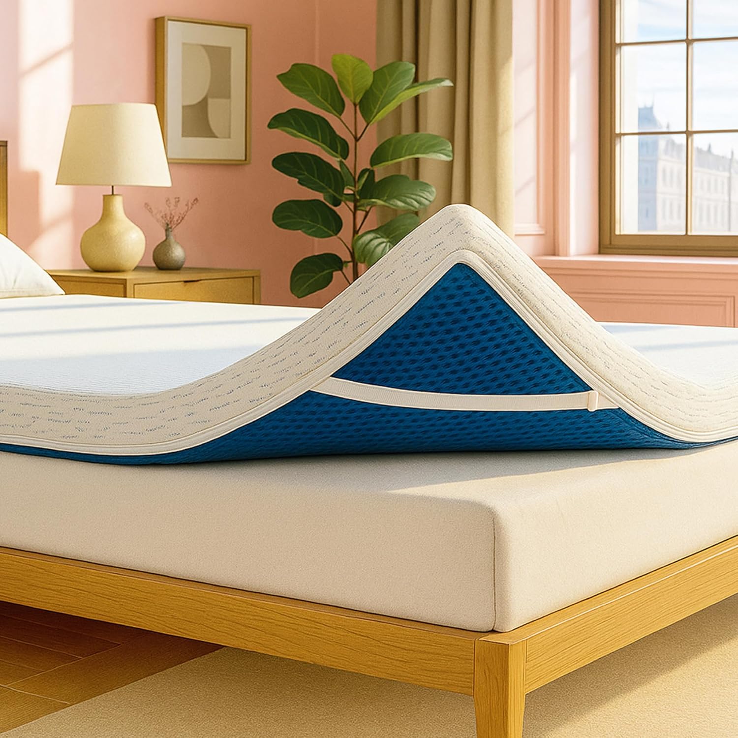 ViscoSoft 4 Inch Memory Foam Mattress Topper, Cal King