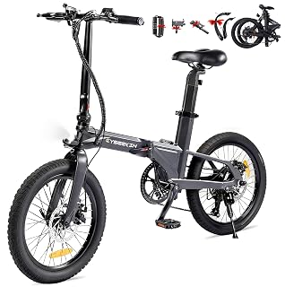 C10 E-Bike Klapprad 20 Zoll, Nur 18,6kg leicht, 250W Motor 345,6Wh Akku Ebike mit Shimano 7-Gang, bis 100km Reichweite 25km/h Pedelec mit LCD-Display, Ideal für Wohnmobil Pendeln - Amazon product rated Grade A