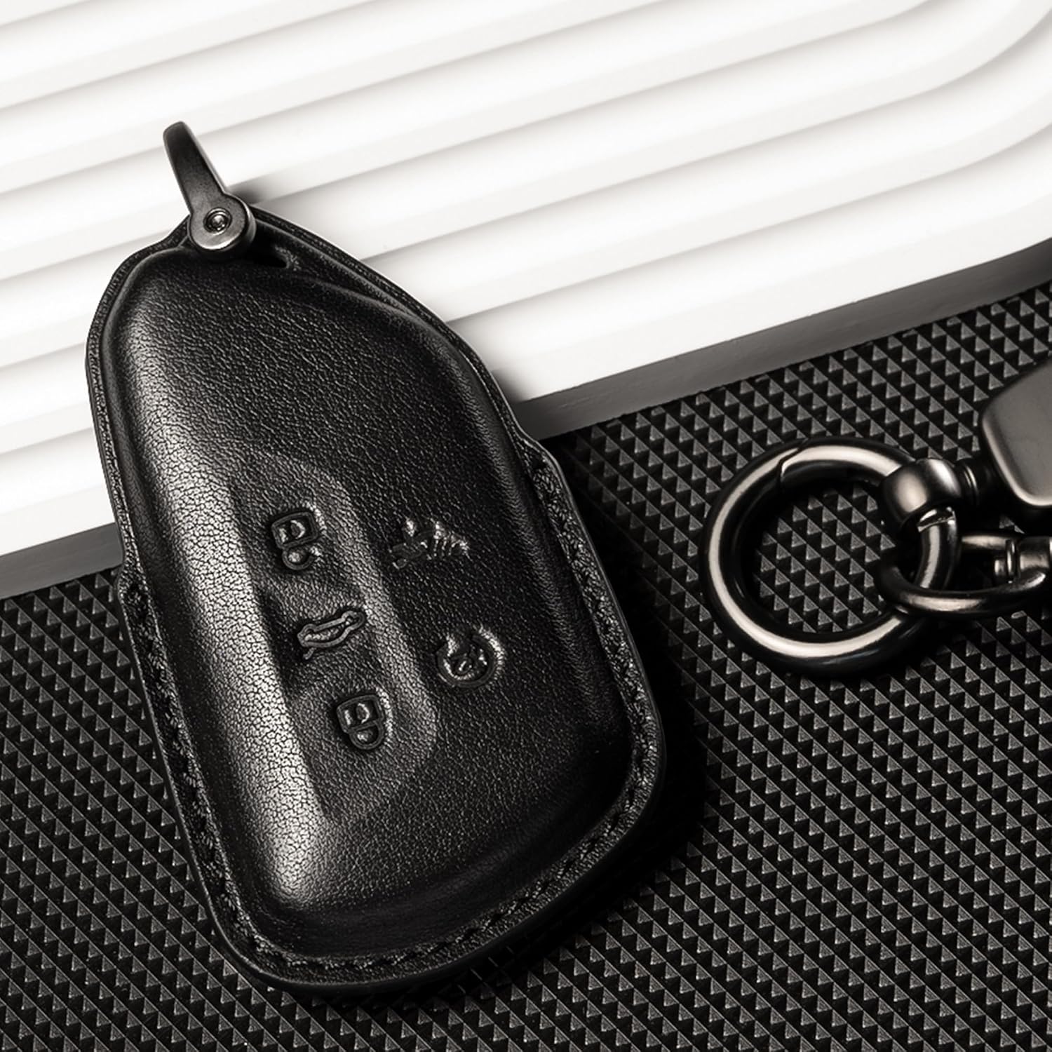 for Volkswagen Atlas Key Fob Cover Leather car Key case 2026 2025 2024 VW Atlas Cross Sport Accessories 5 Button