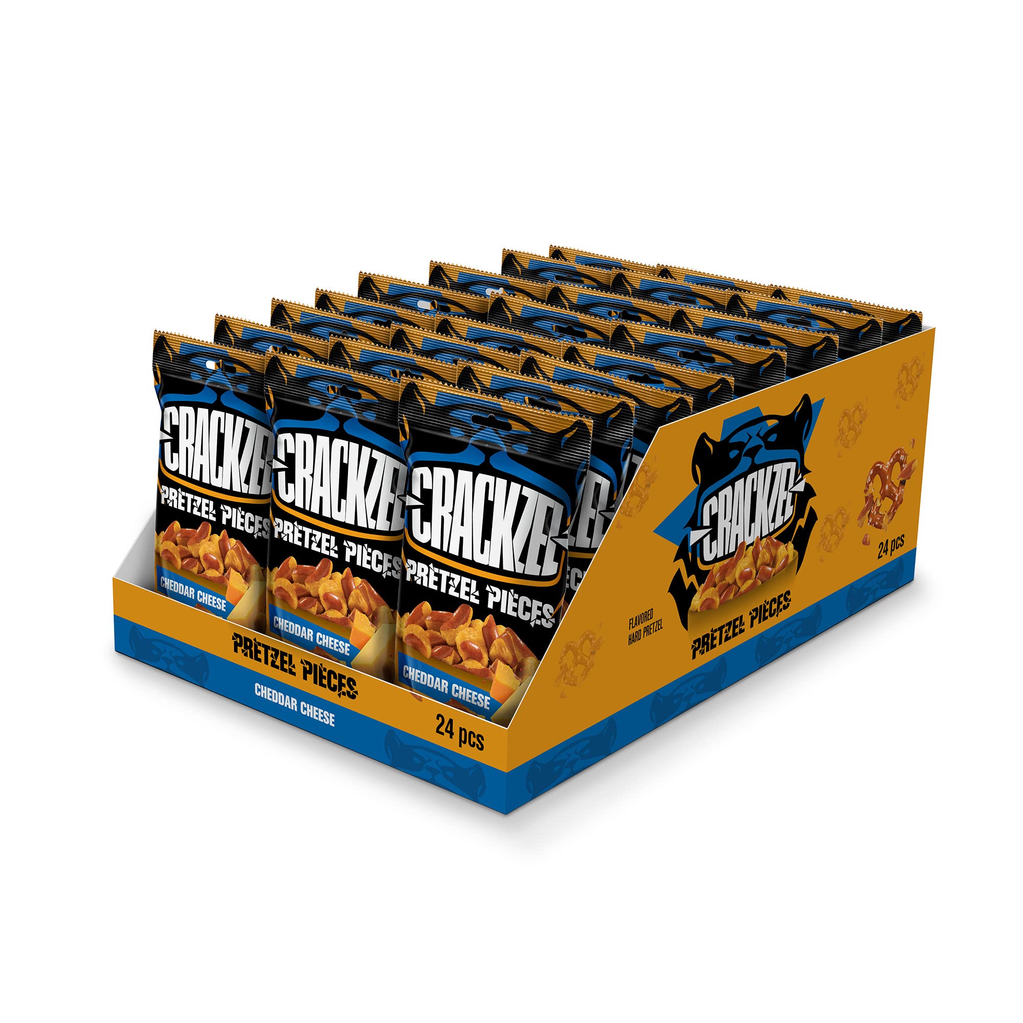 Crackzel Cheddar Cheese Pretzel Pieces 24 x 85 gr