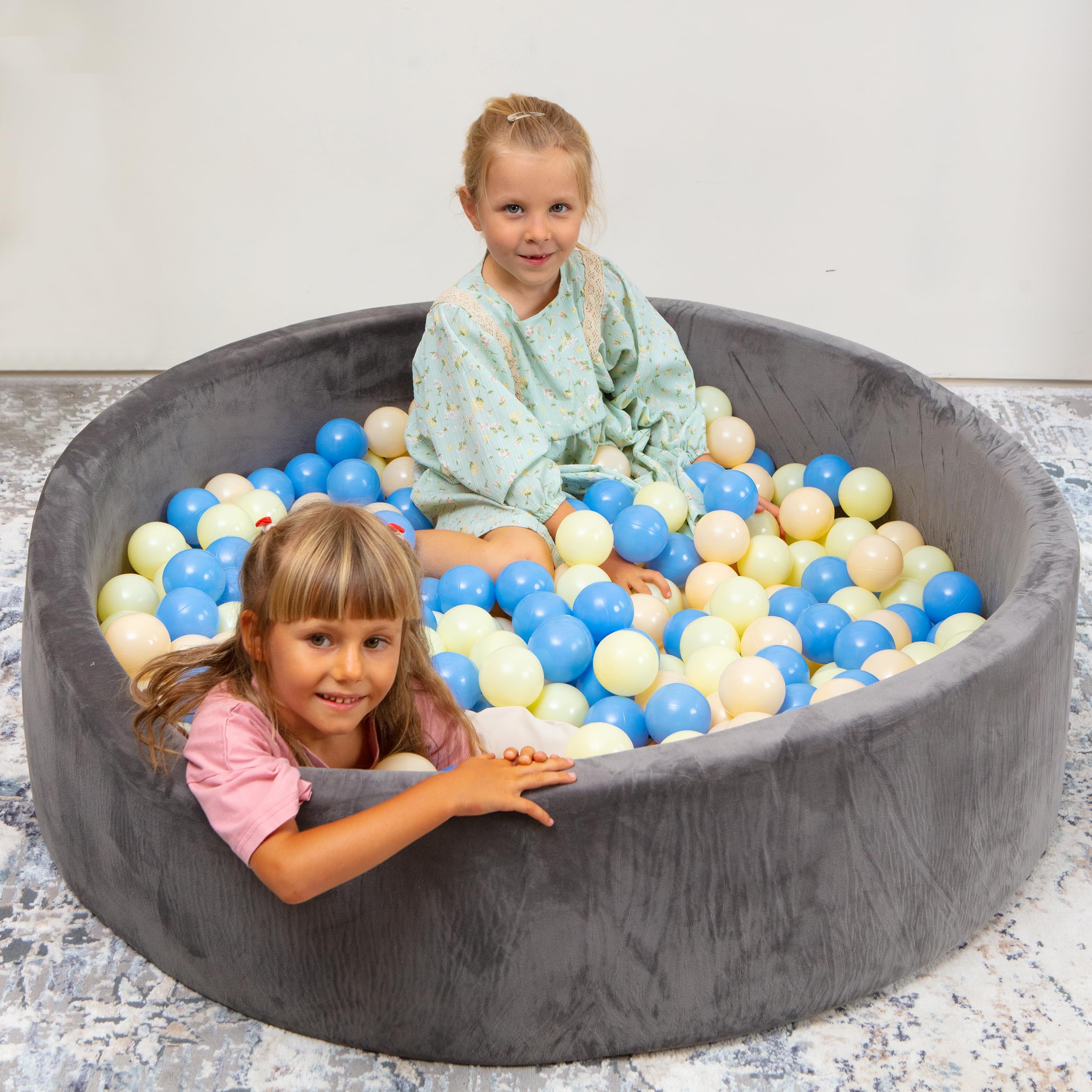 NGPLUSH Foam Ball Pit for Toddlers with 30D Memory Foam - 47.2