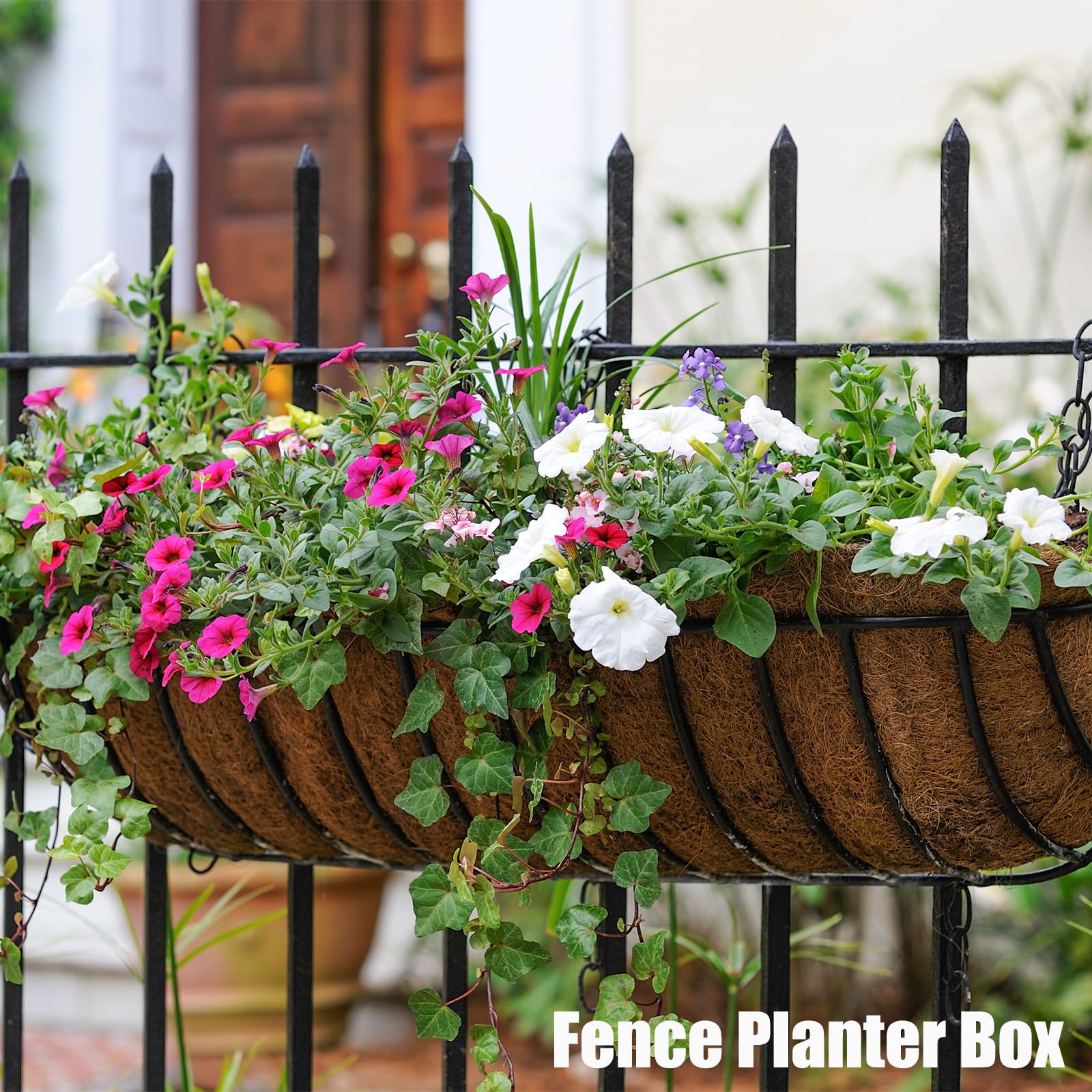 2 Packages de liners en fibre de coco pour jardinières 60 cm (24 pouces), liners en fibre de coco pour jardinières d’extérieur, liners en panier en fibre de coco pour plantes d’extérieur