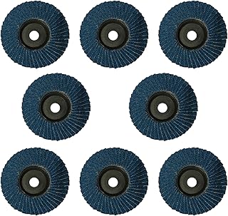 Discos de lija azules de 75 mm de 75 mm, color azul, 75 mm para amoladora angular, para madera y metal, disco de afilar, disco abrasivo (8)
