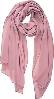 for Women Lightweight Breathable Solid Color Soft Chiffon Long Fashion S...