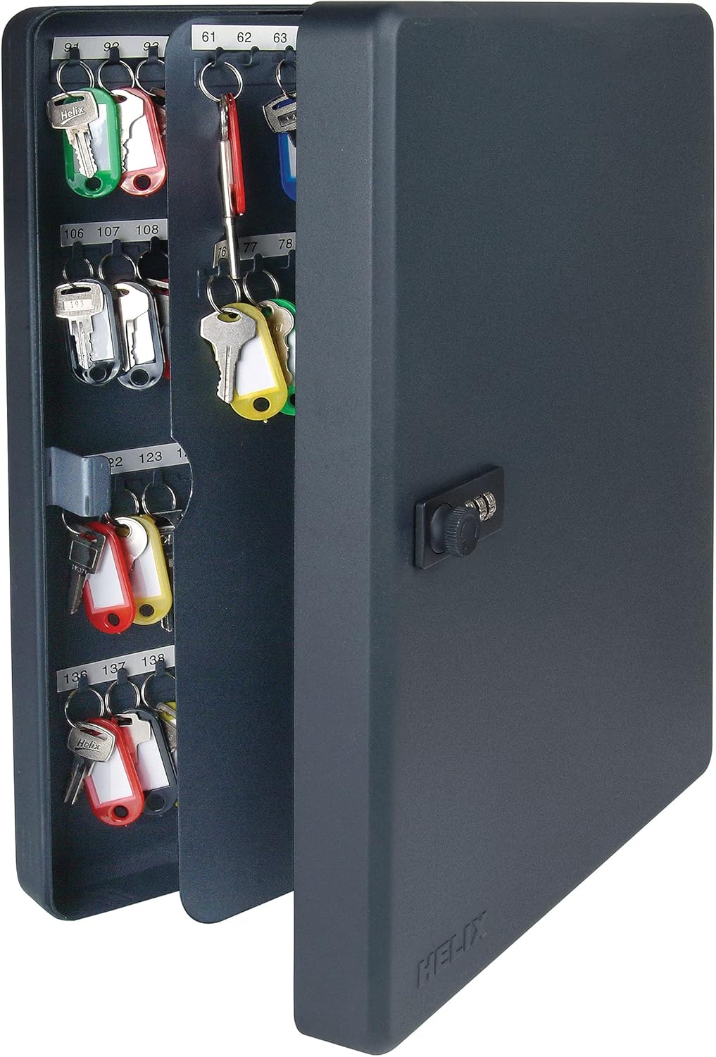 Buy 1 get 1 🔥 Helix Combination Lock Key Safe Cabinet (150 Key Capacity)-Black