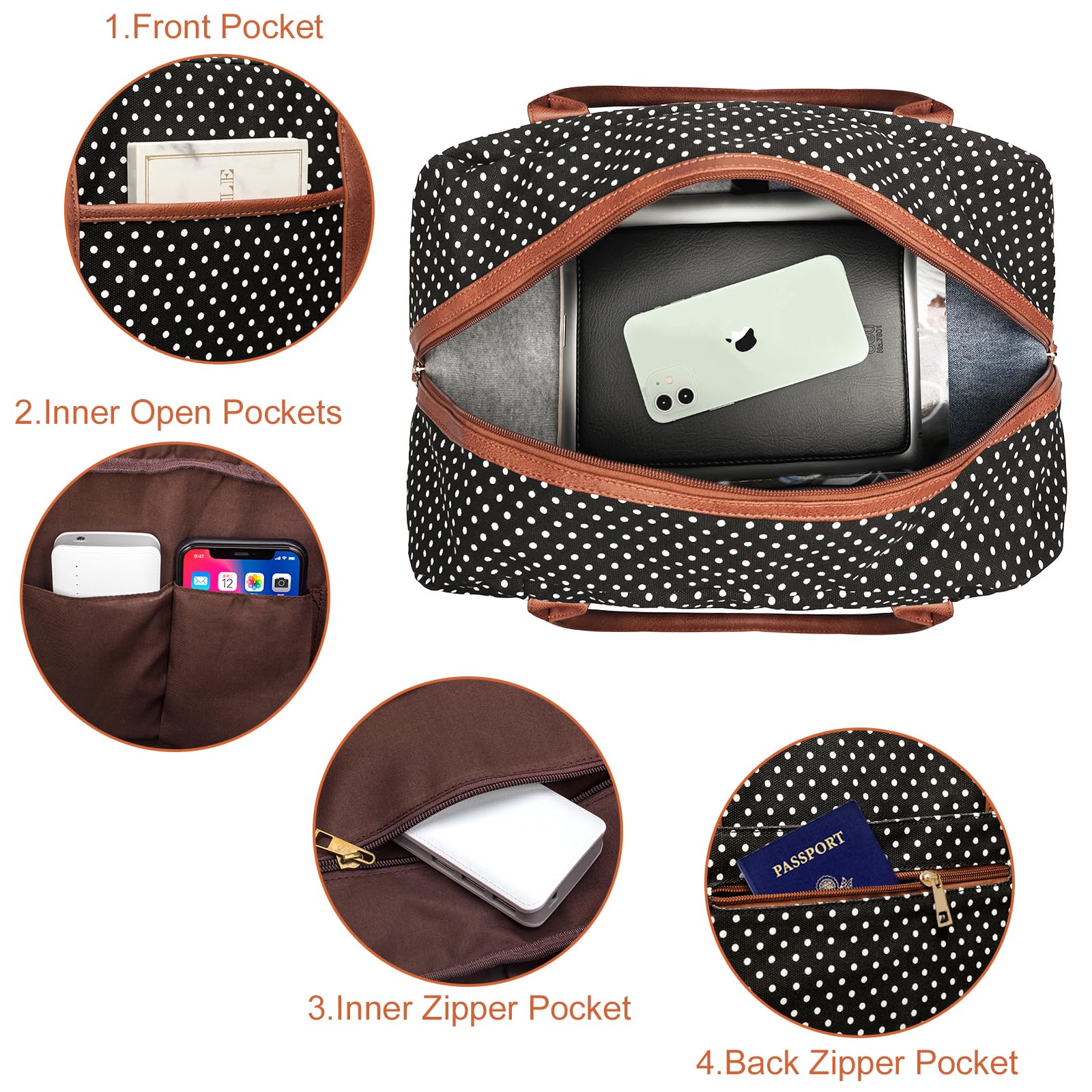 Bolsas de fin de semana para mujer, bolsa de viaje de lona, bolsas de viaje grandes para mujer, bolsa de lona con compartimento para zapatos, perfecto para viajes o uso diario, juego de 3 piezas