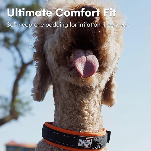 Miniatura 9 de Black Rhino - The Comfort Collar de neopreno ultrasuave acolchado para todas las razas - Resistente ajustable reflectante resistente a la intemperie