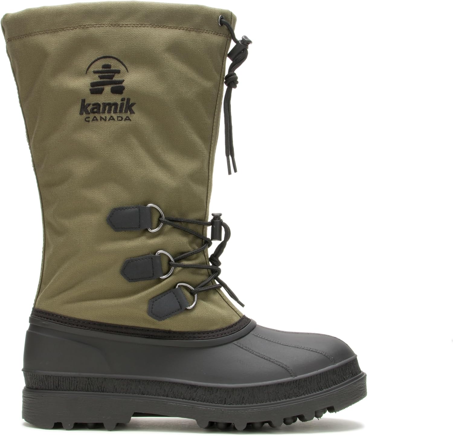Kamik Men's Canuck Winter Boot - Waterproof Snow Boots - Adjustable Snow Collar Footwear - Removable Liner System
