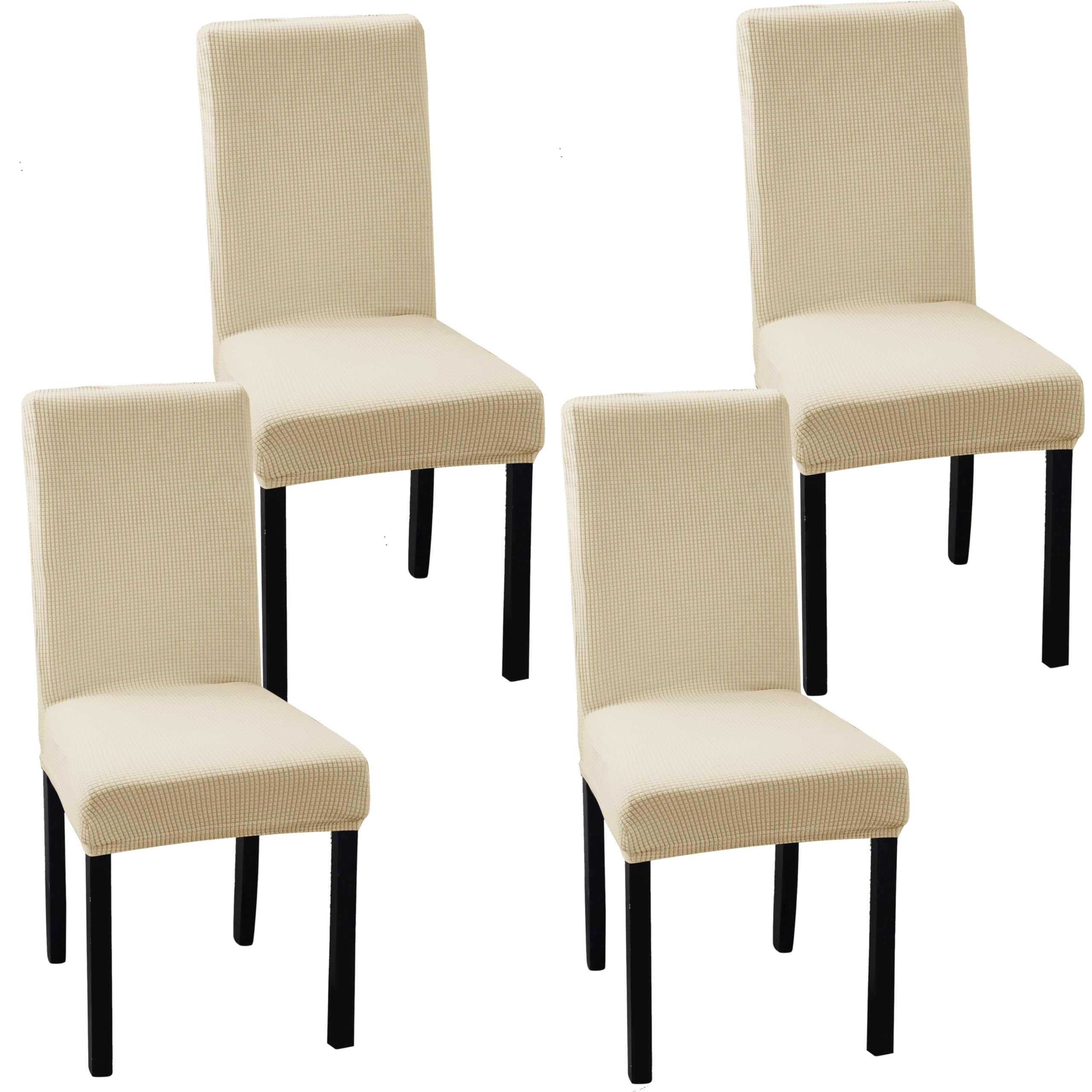 Ocves Chair Covers for Dining Room Set of 4 or 6, Stretch Dining Chair Slipcover Covers, Removable Washable Chair Covers