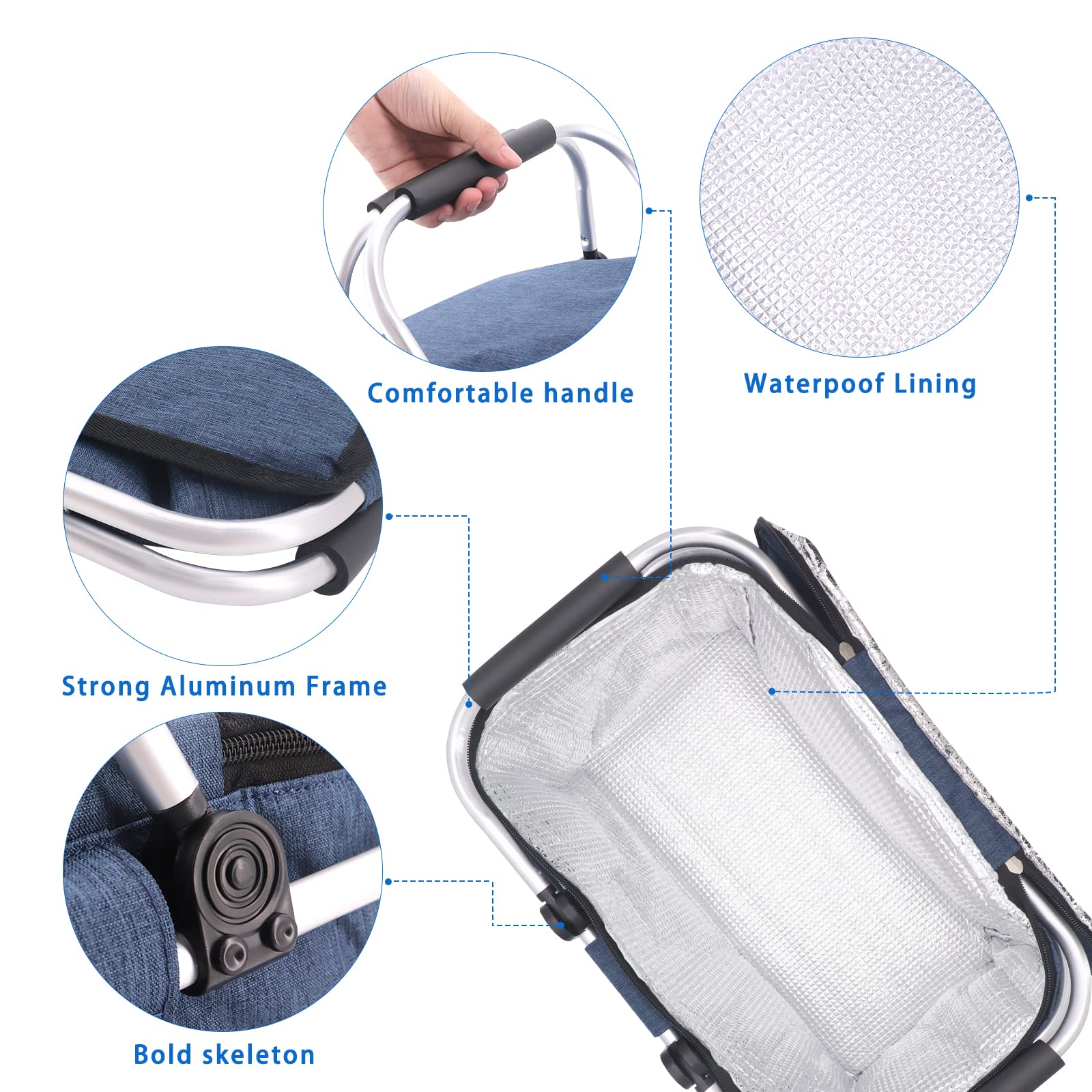 MoYouno Sac Isotherme - Panier De Pique-nique Pliable Avec