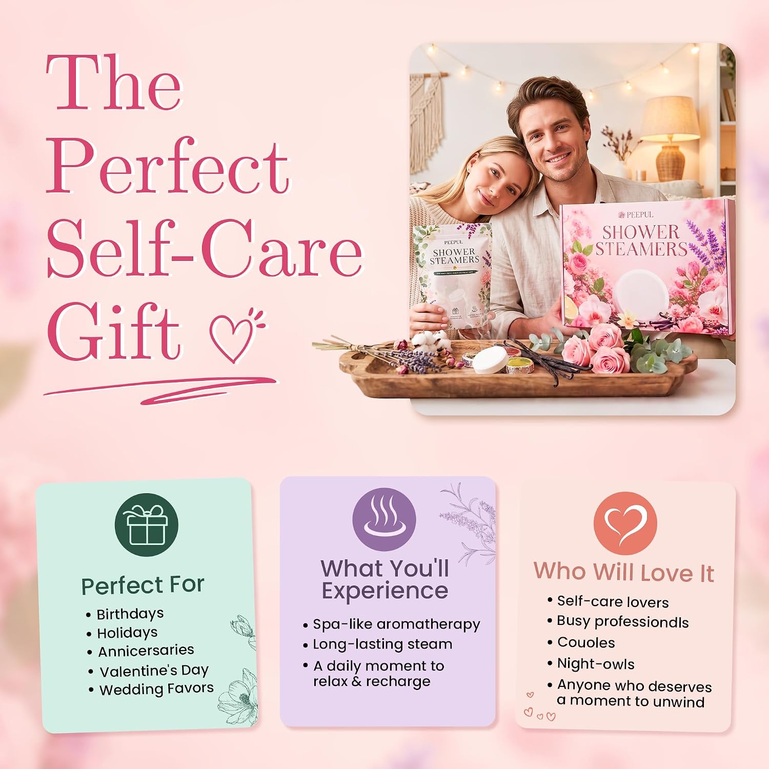 Shower Steamers Aromatherapy Birthday Gifts for Women - 40 Pack