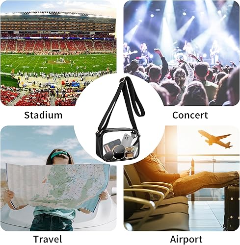 Miniatura 5 de VKIOIP Stadium Approved Crossbody Clear Bag,Small See Through Purse Handbag