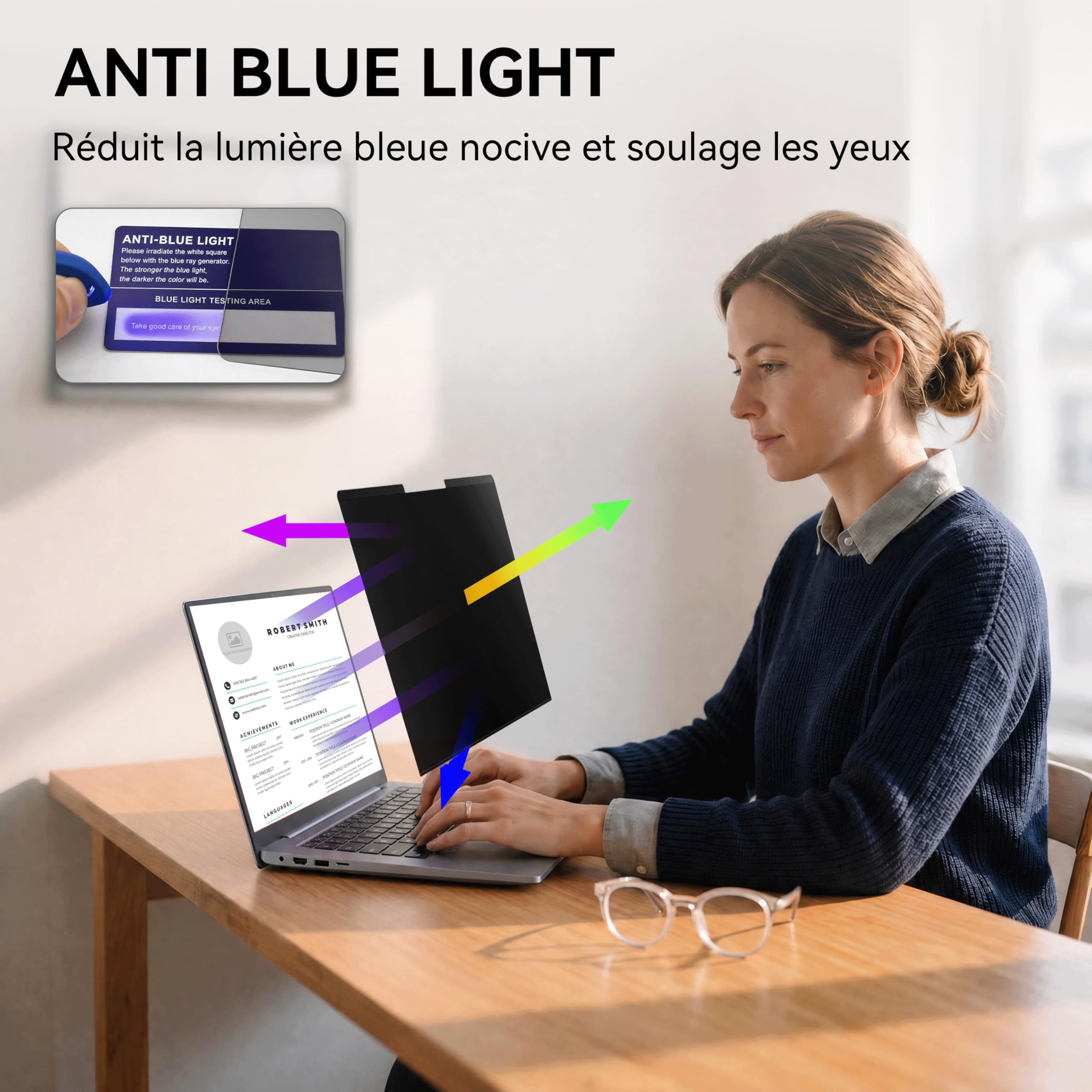 Magnetico Filtro Privacy Protezione Schermo 13,3 Pollici 16:10 Laptop Rimovibile Anti Spia Luce Blu Rifletto Protege Schermo Pellicola Compatibile con Laptop Dell ASUS HP Acer Lenovo