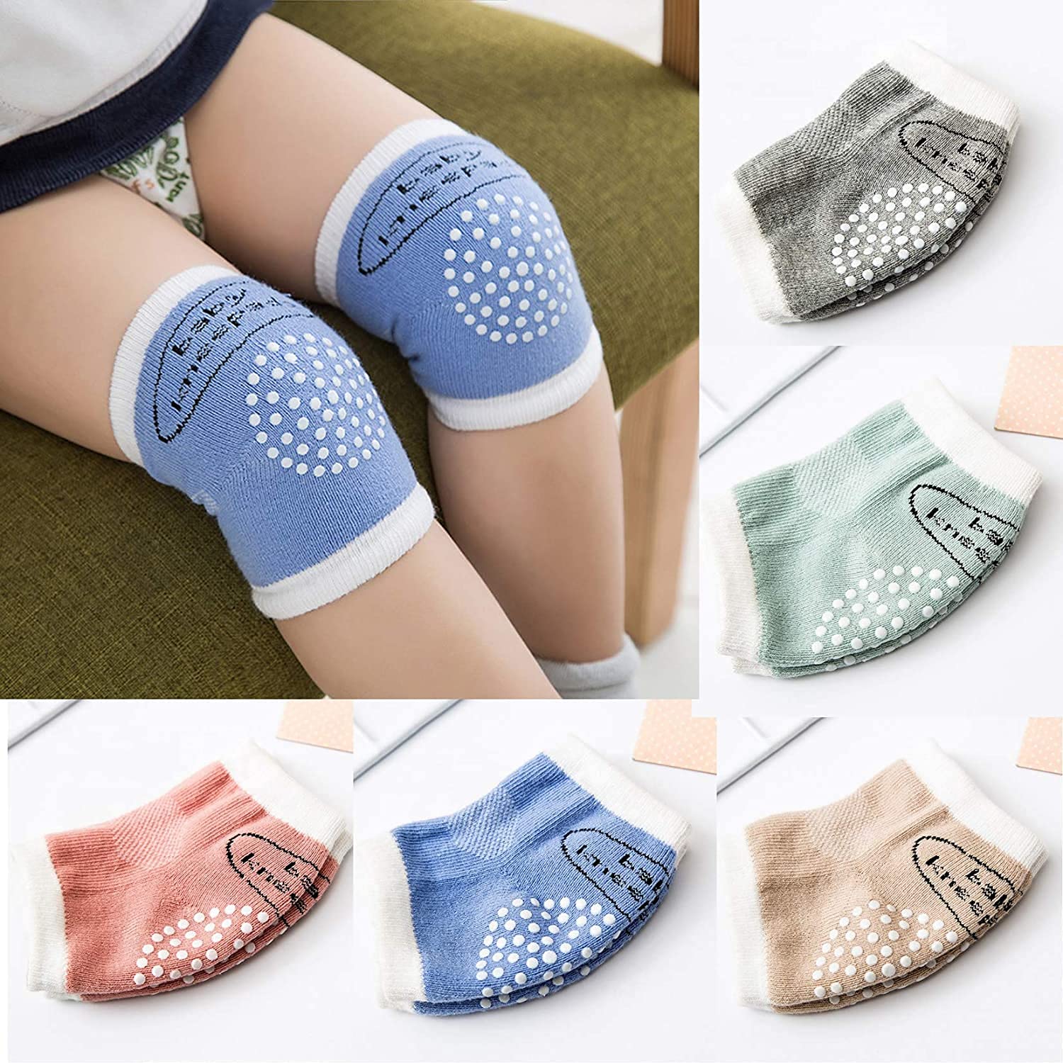 MOM CARE Baby Knee & Elbow Guard Pad for Crawling, Toddlers, Infant, Girl, Boys, Safety Protector Comfortable Cap for Leg and Hand Ideal for 6-12 Months Babies.(Set of 2 Pair)(Random Colors)-image-29