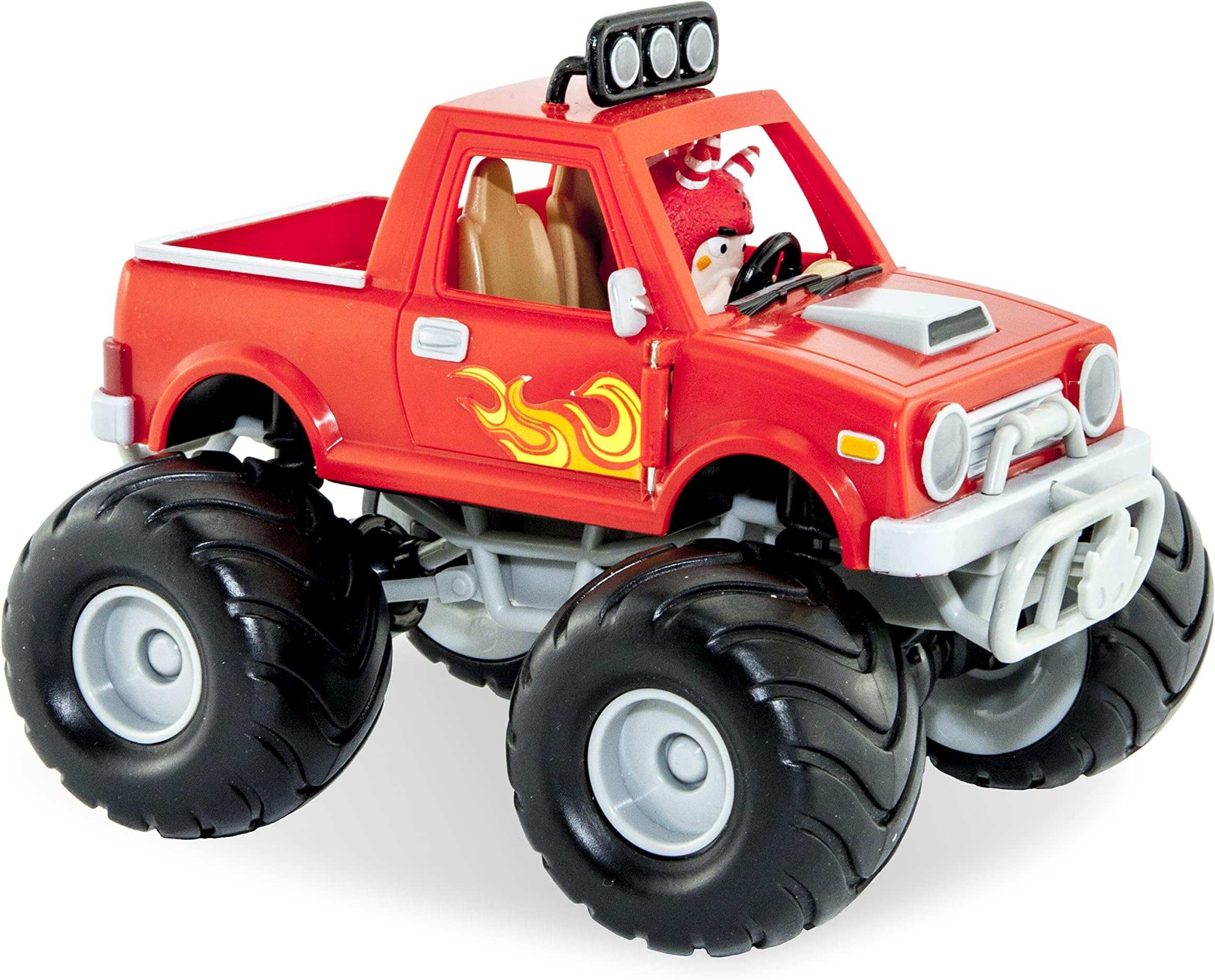 Oddbods Action Vehicle - Fuse's Monster Truck - Push Powered Toy Car For Kids With Front Mini Missile Launcher & Opening Doors, Comes With Monster Truck & Fuse Action Figurine, Ages 3+