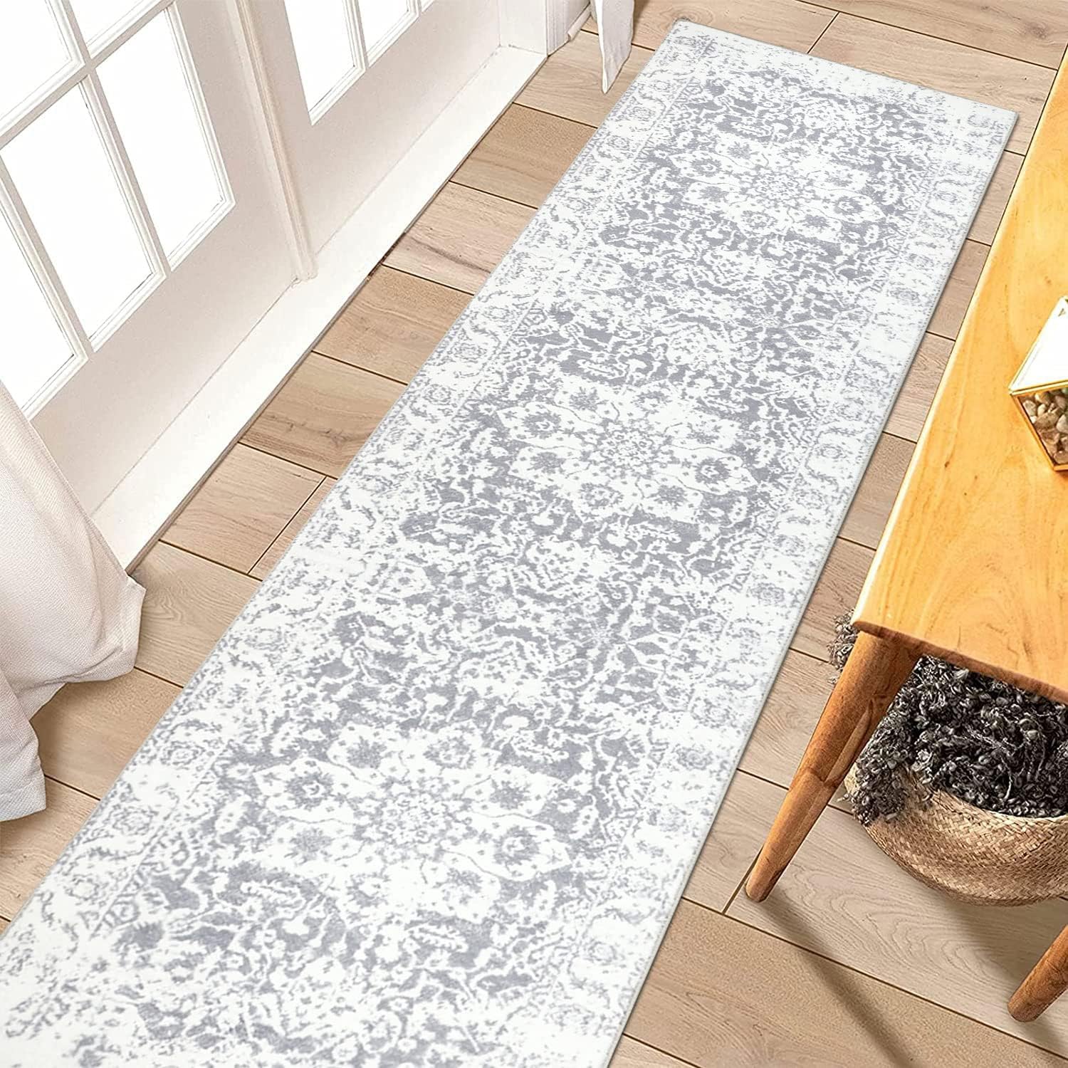 Distressed Runner Rugs for Hallway 65x240cm Non Slip Hallway