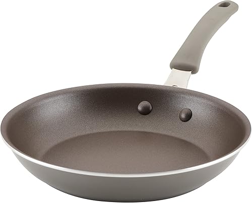 Rachael Ray Cook + Create - Sartén antiadherente, 10 pulgadas, color gris