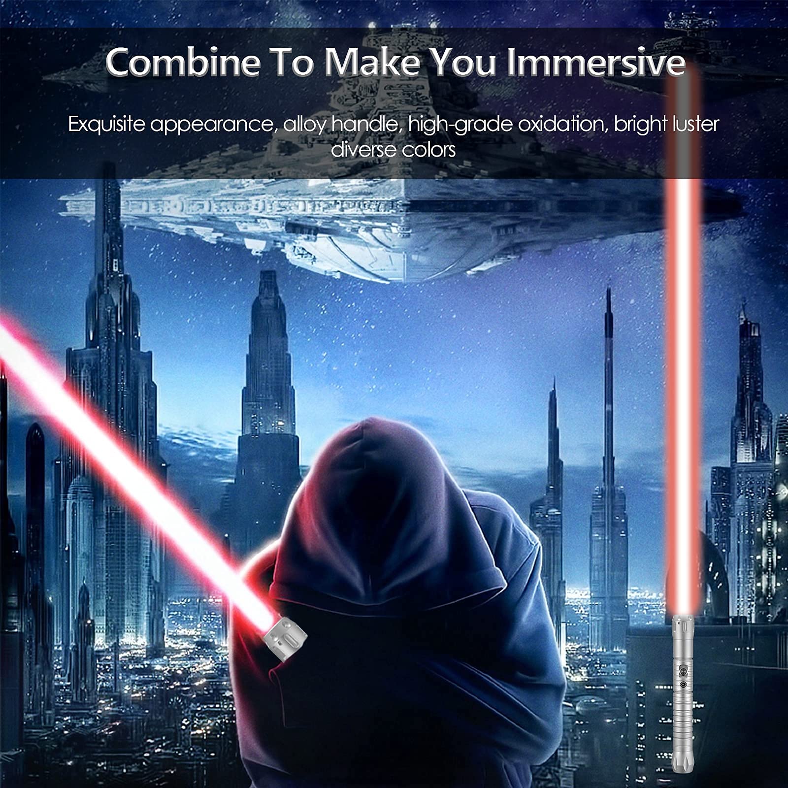 ETE ETMATE Force FX Lightsaber,RGB 11 Colors Metal Handle Duel