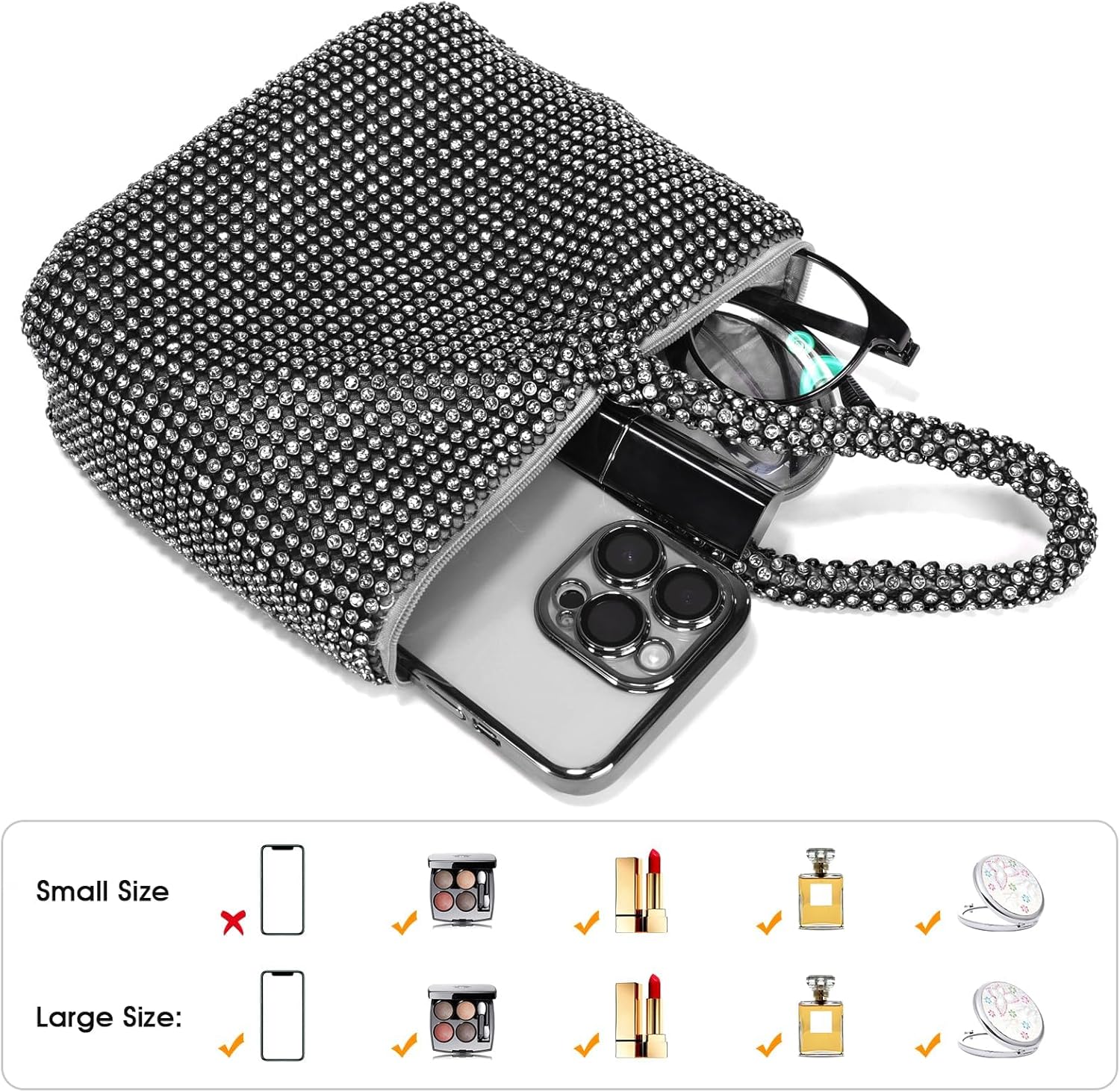 JIAN YA NA Fashion Women Bridesmaid Lady Girl Bride Evening Clutch Bag for Prom Cocktail Party Wedding Engagement | Fashion, Bridesmaid, Lady, Girl, Bride, Evening - Image 6