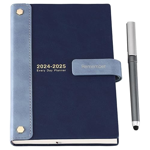 Mcdsuc Academic Diary 2024 2025 Page a Day,Agenda July 2024 to June 2025 Diary-Daily Planner,Hardcover Monthly Organiser Planner with Pen,Sticker,Note Pages, Inner Pocket,Blue
