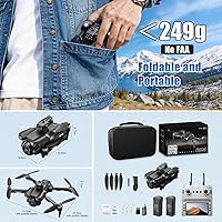 Vista 8 de Drones GPS A189 con cámara para adultos 4K, tiempo de vuelo de 60 minutos, evitación de obstáculos de 360°, pantalla de 4.5 pulgadas, cuadricóptero