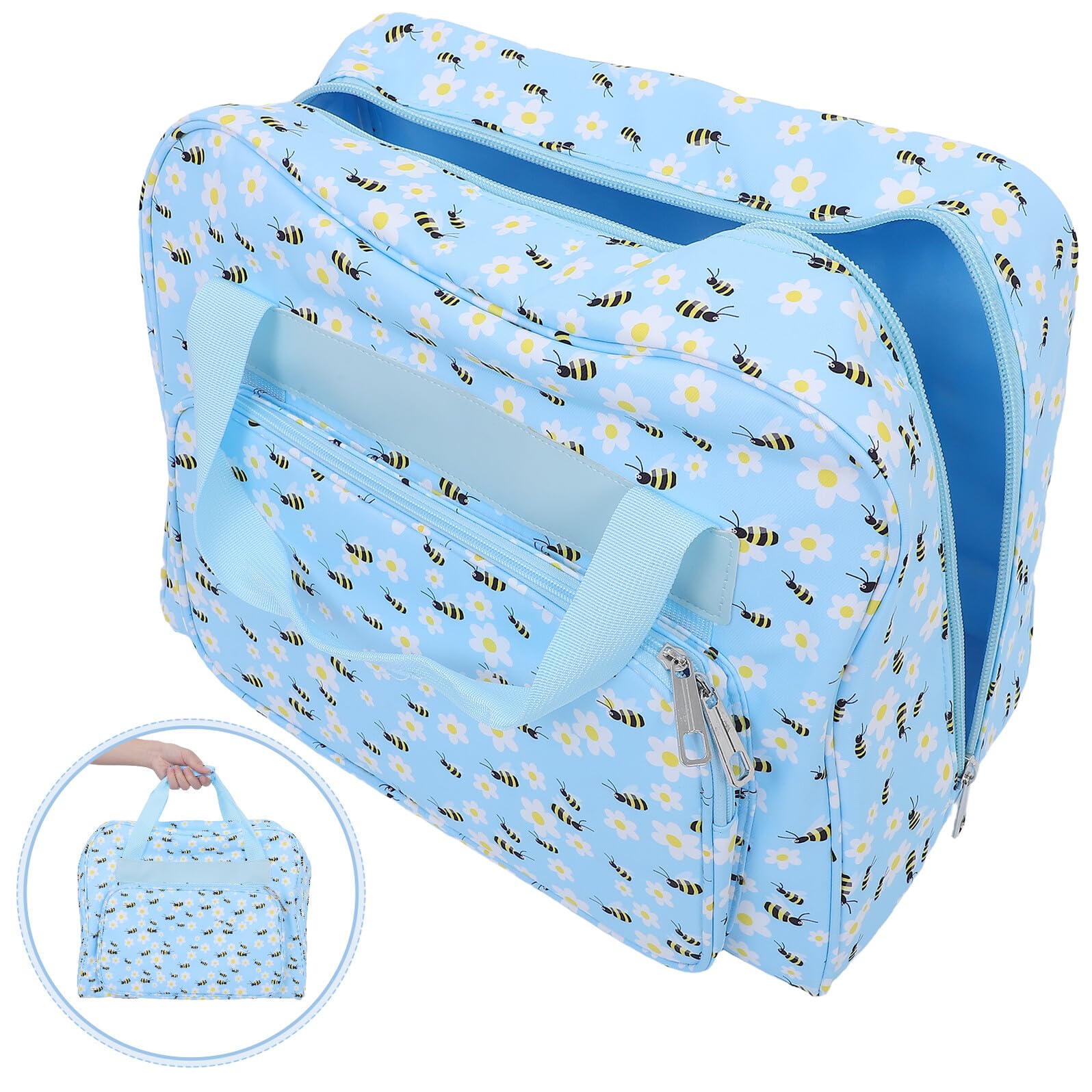 Gatuida Tragbare Nähmaschinentasche mit Trolley Multifunktionale Aufbewahrungstasche mit Mehreren Taschen Hängend und Platzsparend für Reisen und Strickzeug Organisation