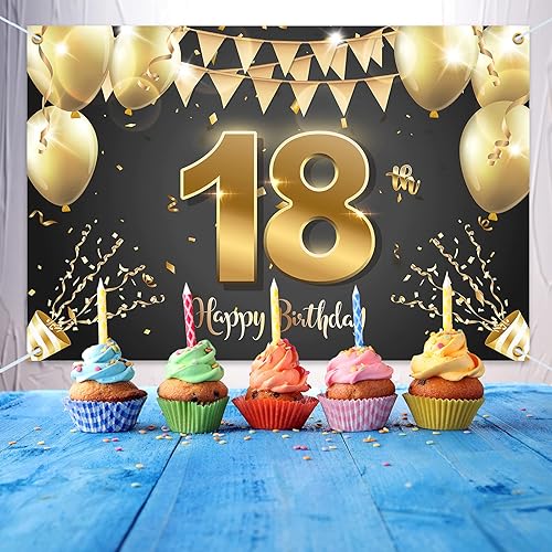 Miniatura 117 de HAMIGAR Fondo de pancarta de feliz cumpleaños número 17 de 6 x 4 pies, decoraciones de cumpleaños de 17 años, suministros de fiesta para niñas
