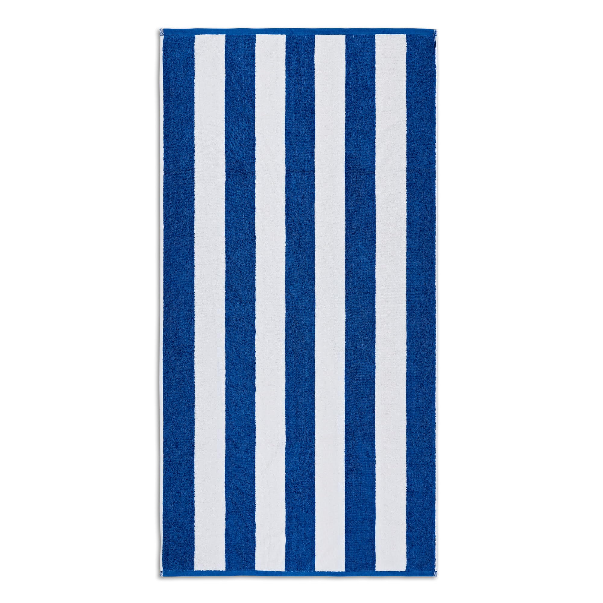 La Maison Cabana Stripe Beach Towels 100% Cotton 70cm x 150cm Large Pool Towel Absorbent Supersoft Quick Dry Sand Proof Beach Towel Holiday Yoga Gym Swimming Towel (1, Royal Blue)