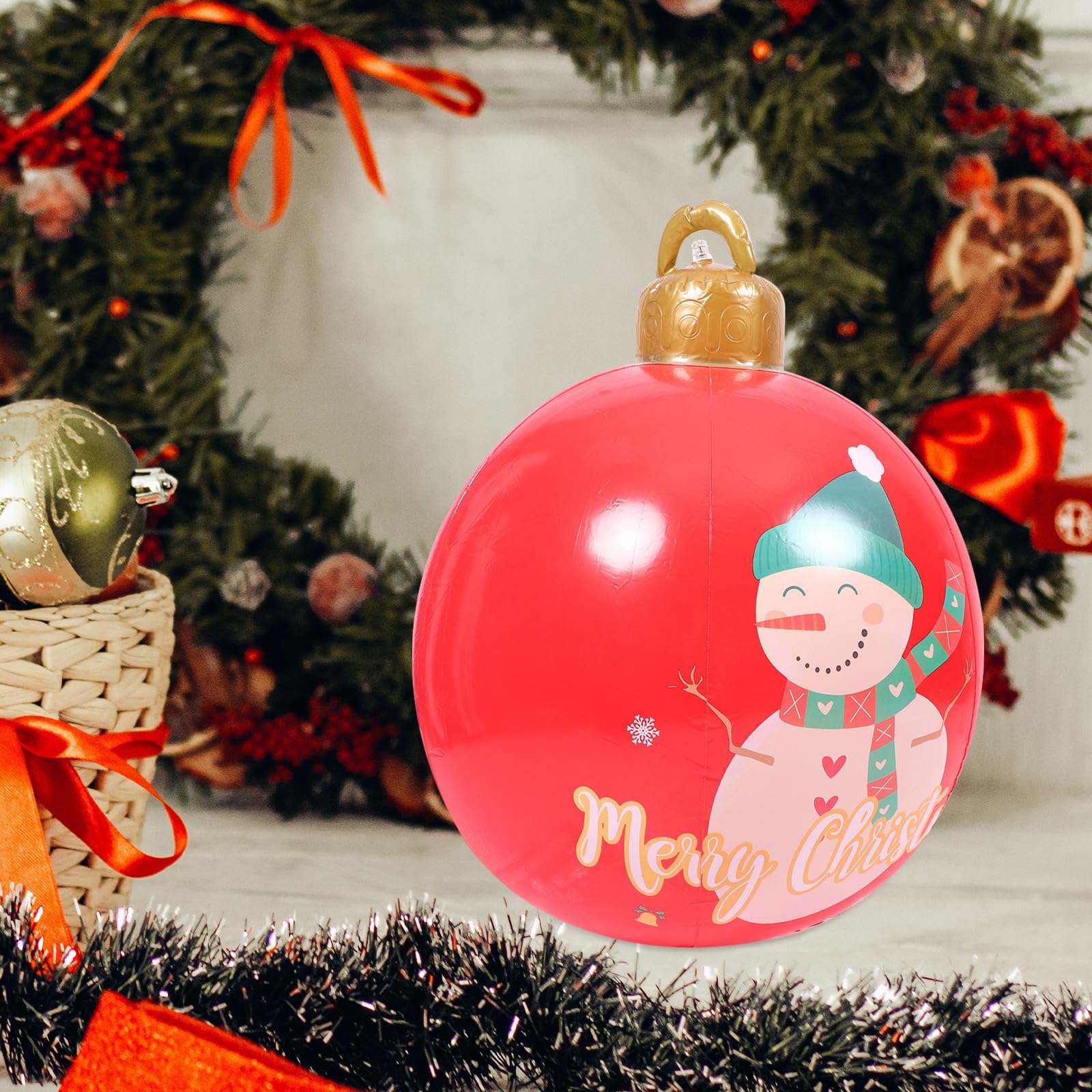 Toyvian 5 Pièces Boule de Noël Gonflable Extérieure, Décoration PVC