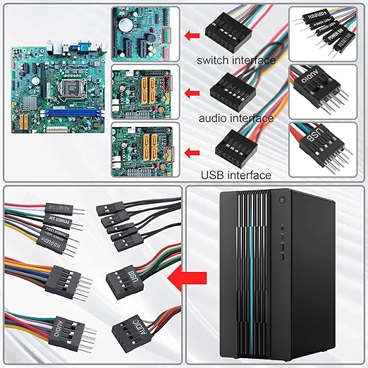 Kit Adaptador Panel Frontal Motherboard Comercial a ATX Estándar miniatura 6