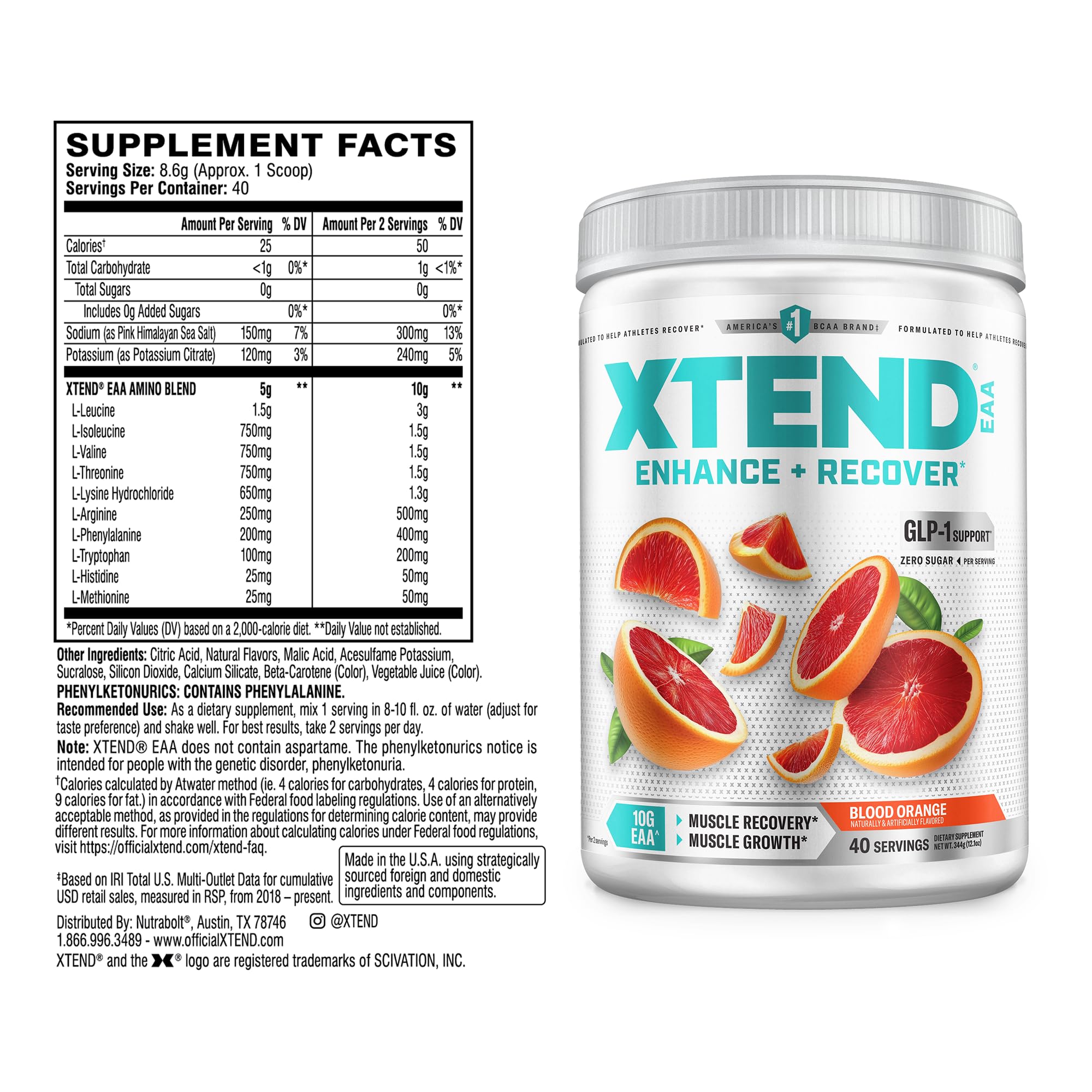Scivation Xtend EAA 40食分 ブラッドオレンジ