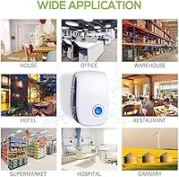 Vista 7 de Repelente ultrasónico de control de plagas, paquete de 6, repelente electrónico y ultrasónico para interiores, control de plagas para insectos