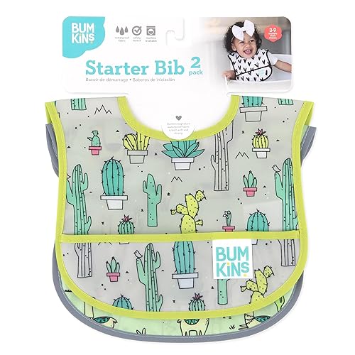 Miniatura 54 de Bumkins Baberos, para bebé niña o niño, bebé de 3 a 9 meses, esencial imprescindible para comer, alimentación, suministros de destete para bebés,