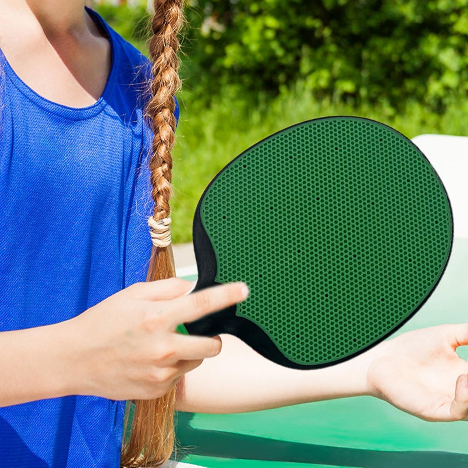 Table Tennis Paddle Training Racket PU Waterproof Height Adjustable Indoor Outdoor