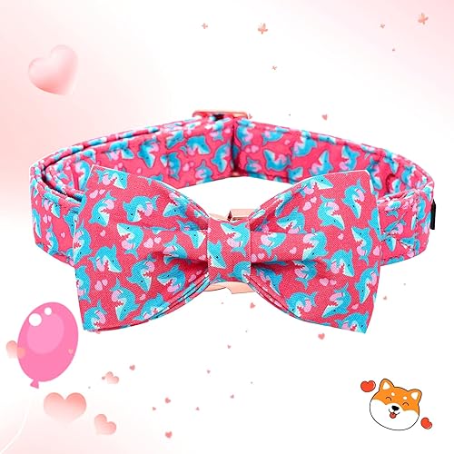 Miniatura 3 de Elegant little tail Collar de perro para el día de San Valentín collar de perro de corazón con lazo collar de perro para niña o niño collar de perro