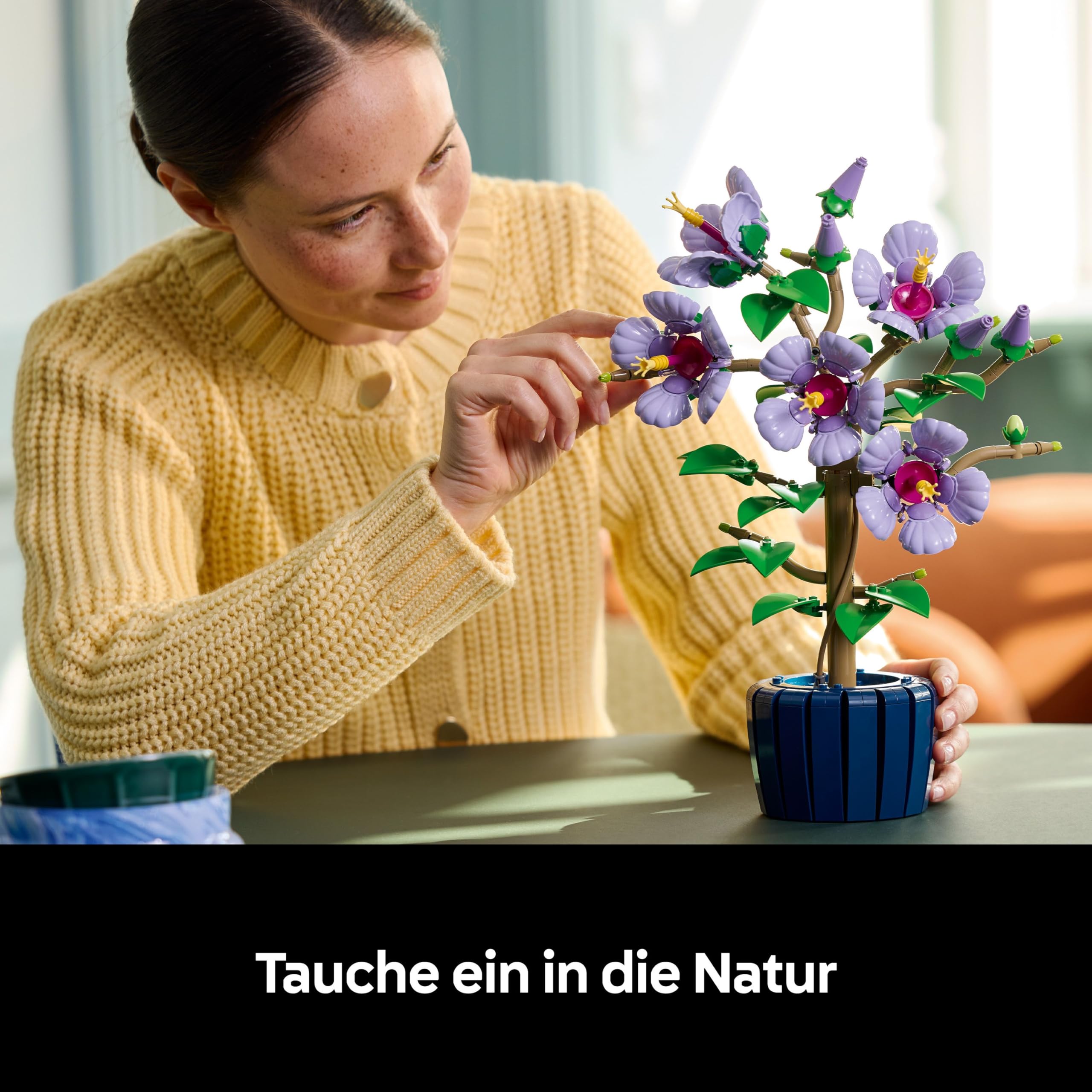 LEGO Hibiskus Blume (10372) - Blumen LEGO Botanicals, Blumenstrauß Deko (inkl. bedruckter Fliese)
