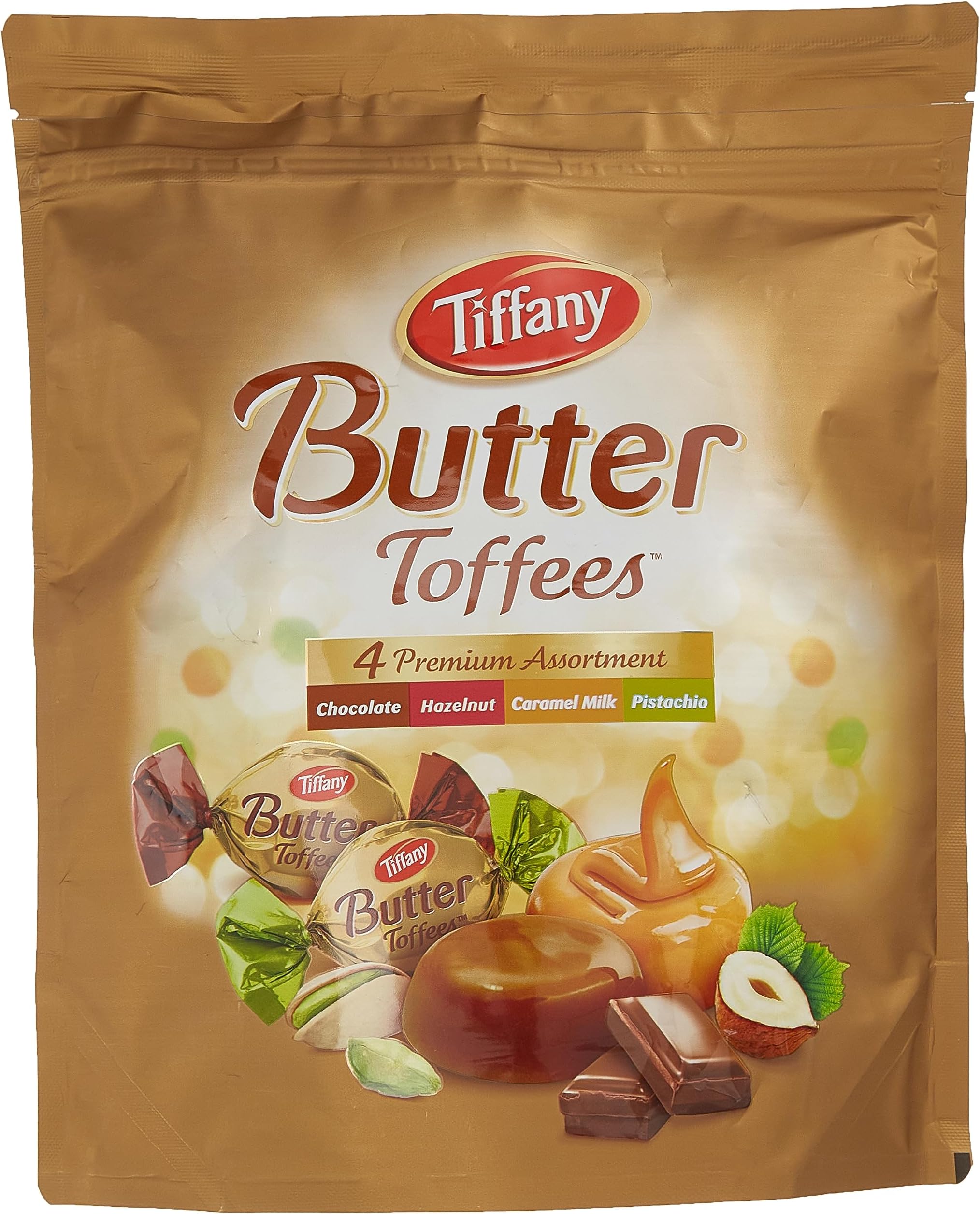 Tiffany, Butter Toffee, Assortment of Rich and Smooth Butter Toffees, 550g