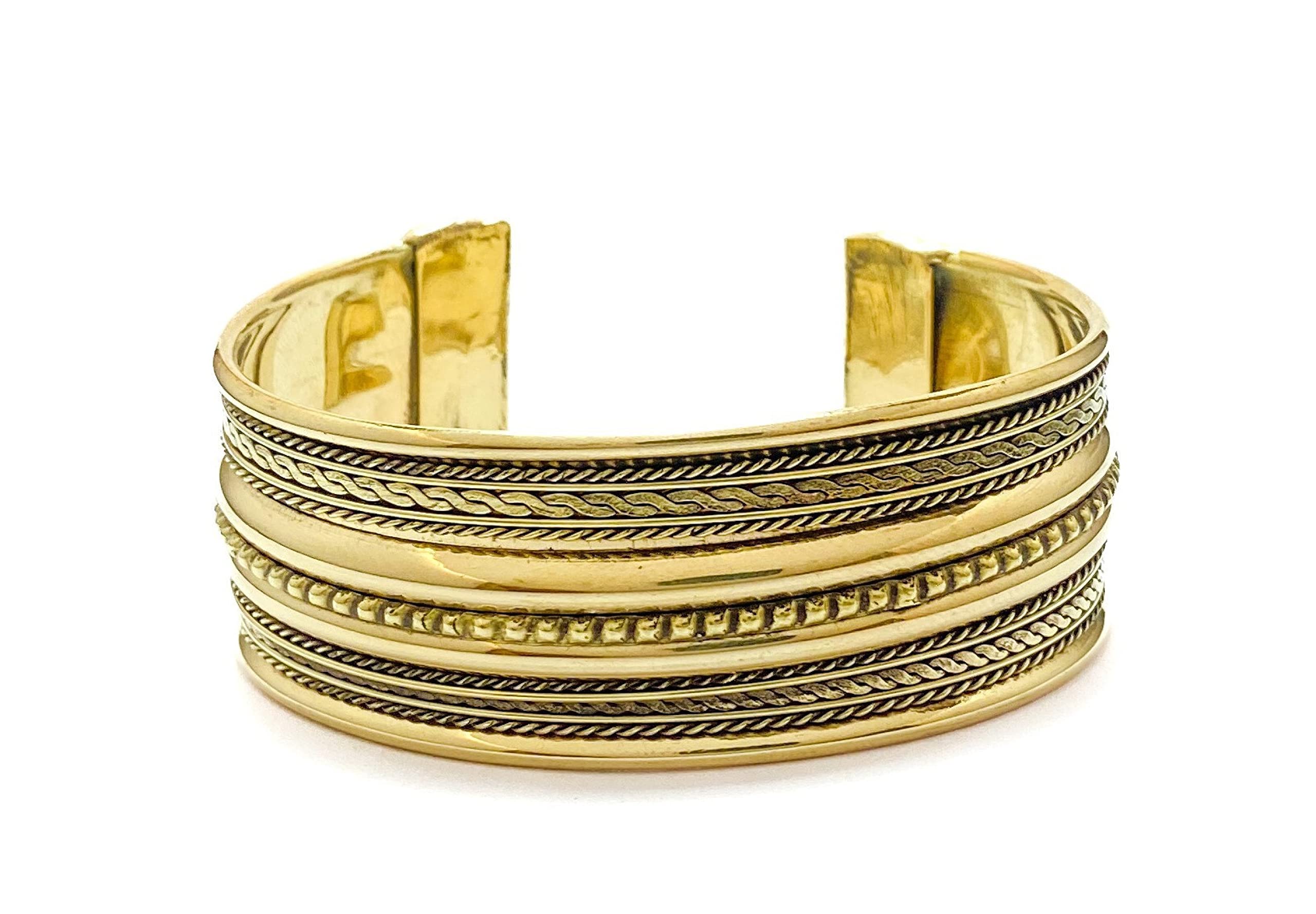 JEWELOPIA Brass Alloy Adjustable Gold-Plated Copper Kada bracelet Kada for Girls & Boys (Antique) (Gold Embossed) (Gold Kada) (Copper kada) (B09YRMXK4X) Amazon Price History, Amazon Price Tracker