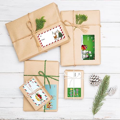 Miniatura 6 de Etiquetas de Regalo - 250 PCS Etiquetas de Regalo de Navidad Pegatinas de Regalos de Navidad Etiquetas Autoadhesivas de Navidad Etiquetas de Navidad