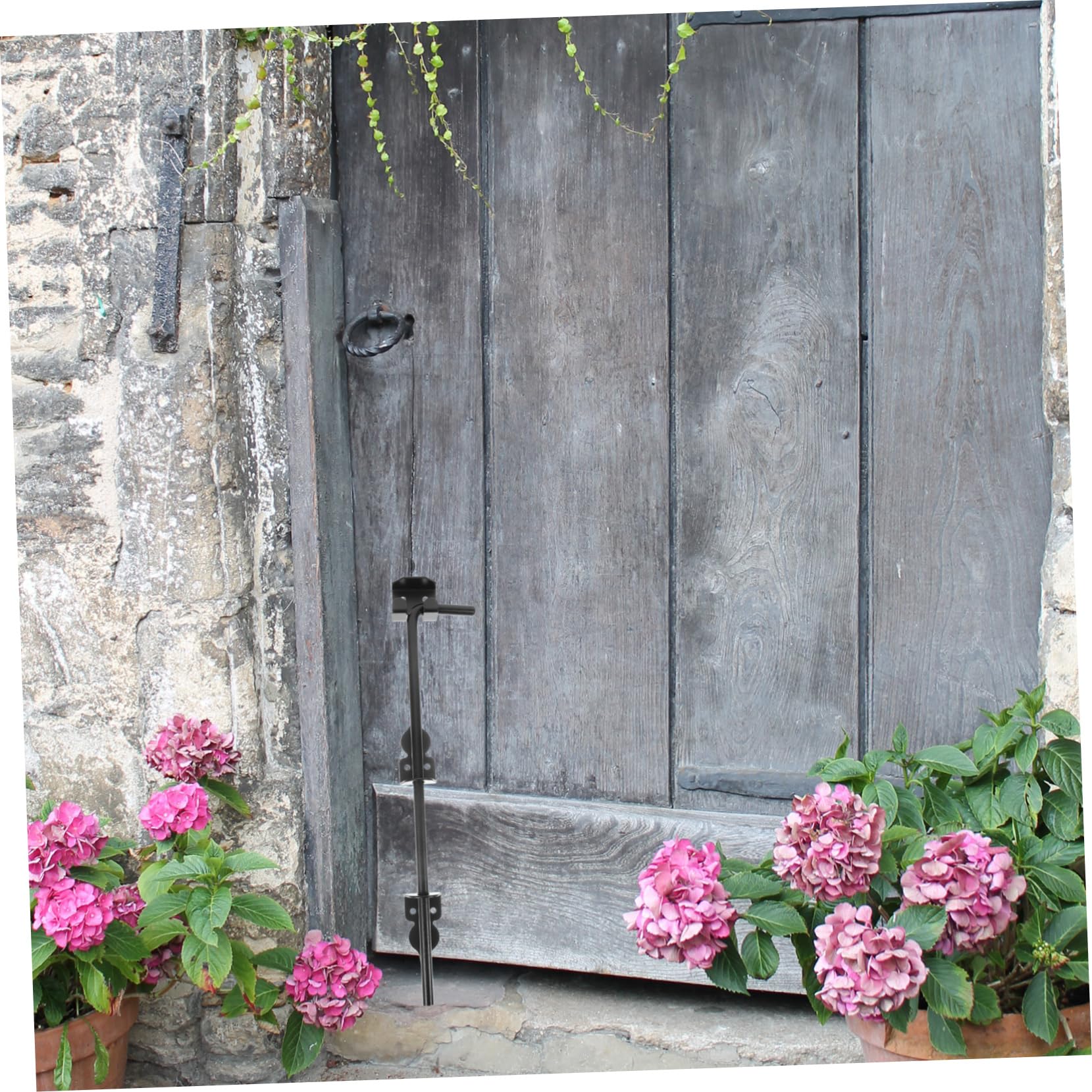 Pestillo de Puerta de Hierro Negro para Grandes Puertas y Portones