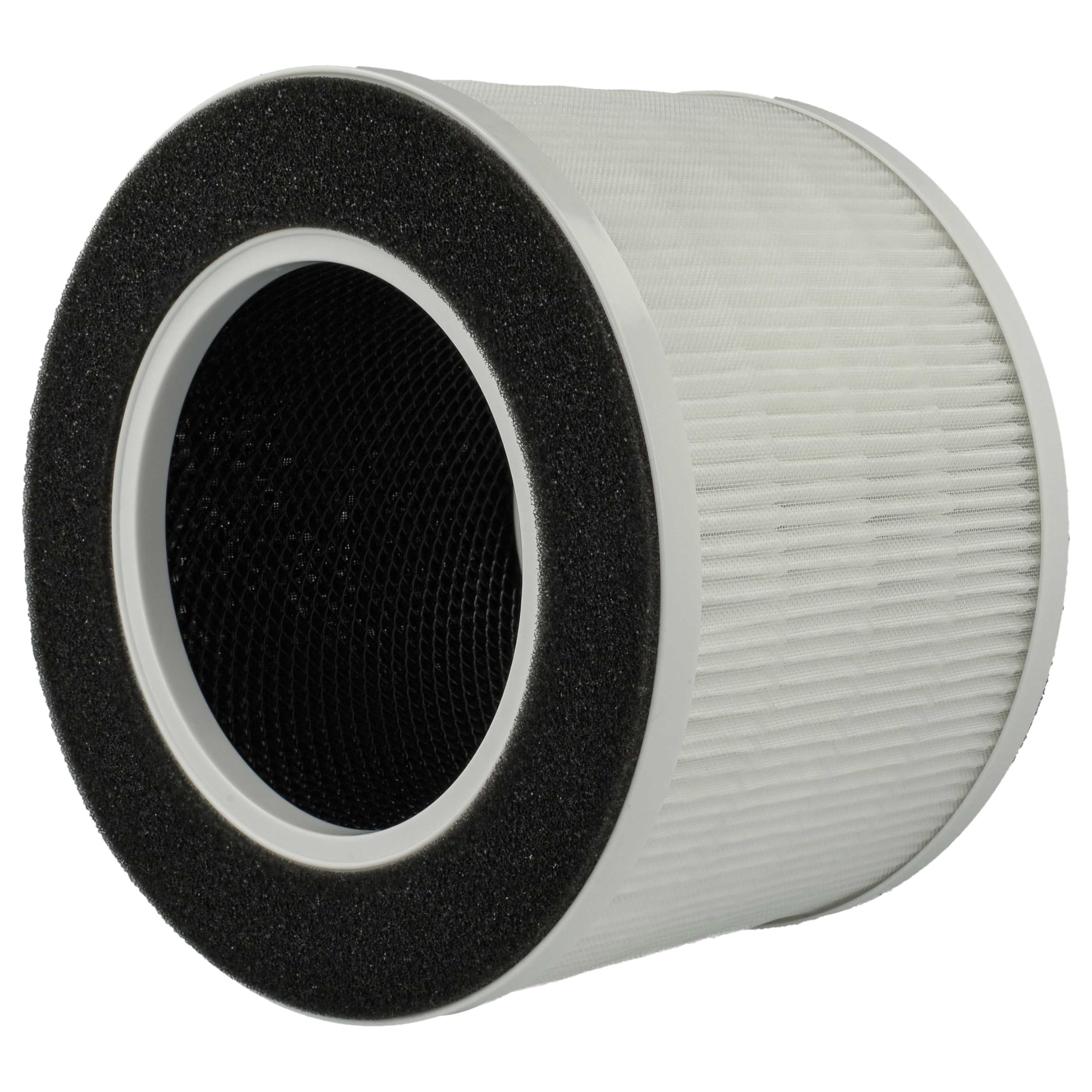 vhbw 3x filtro de aire compatible con Medion 50065868 purificador - Filtro combi prefiltro + HEPA + carbón activo