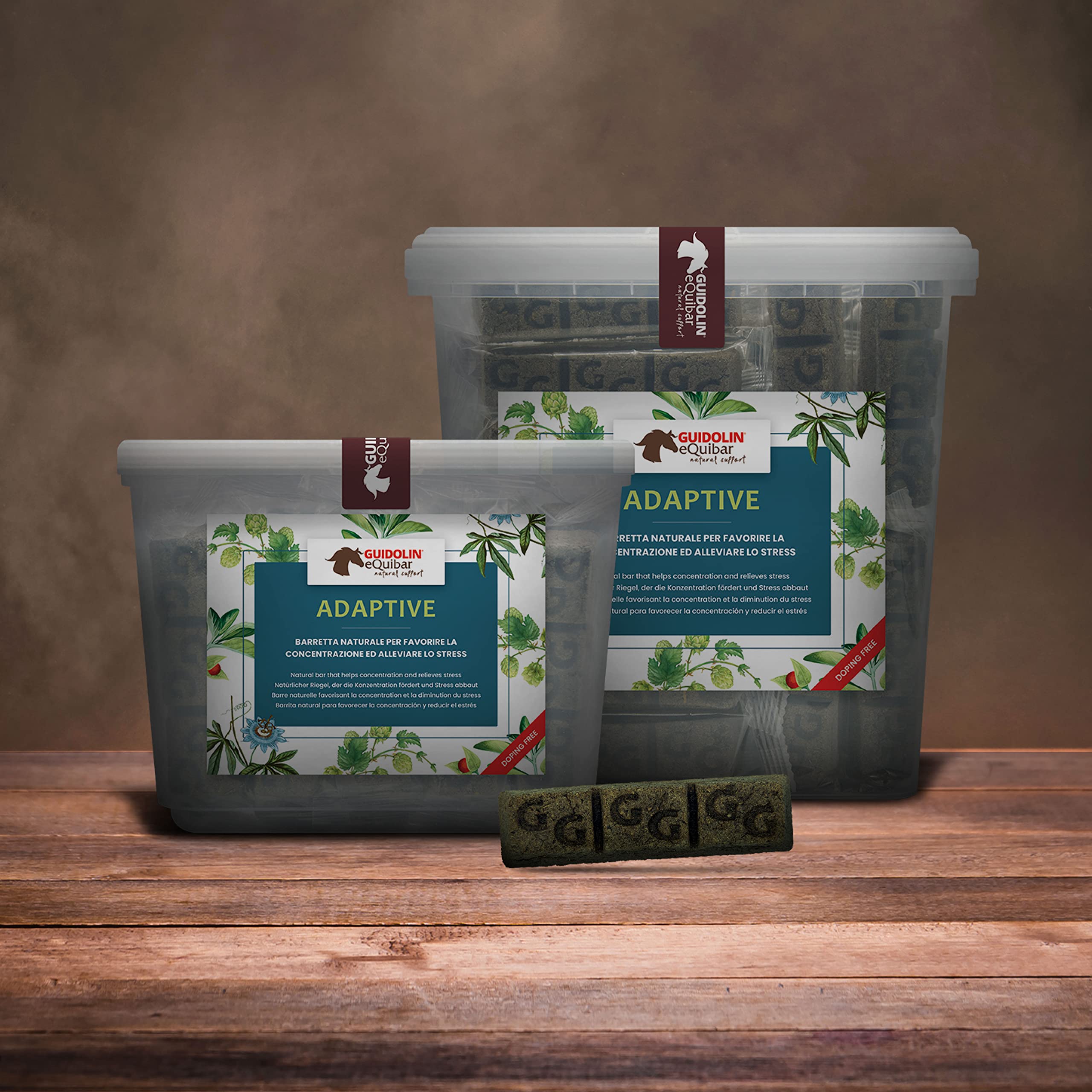 Guidolin Horses Equibar Adaptive® Barretta funzionale per il benessere psico-fisico e la concentrazione del cavallo 100% naturale doping free 600g