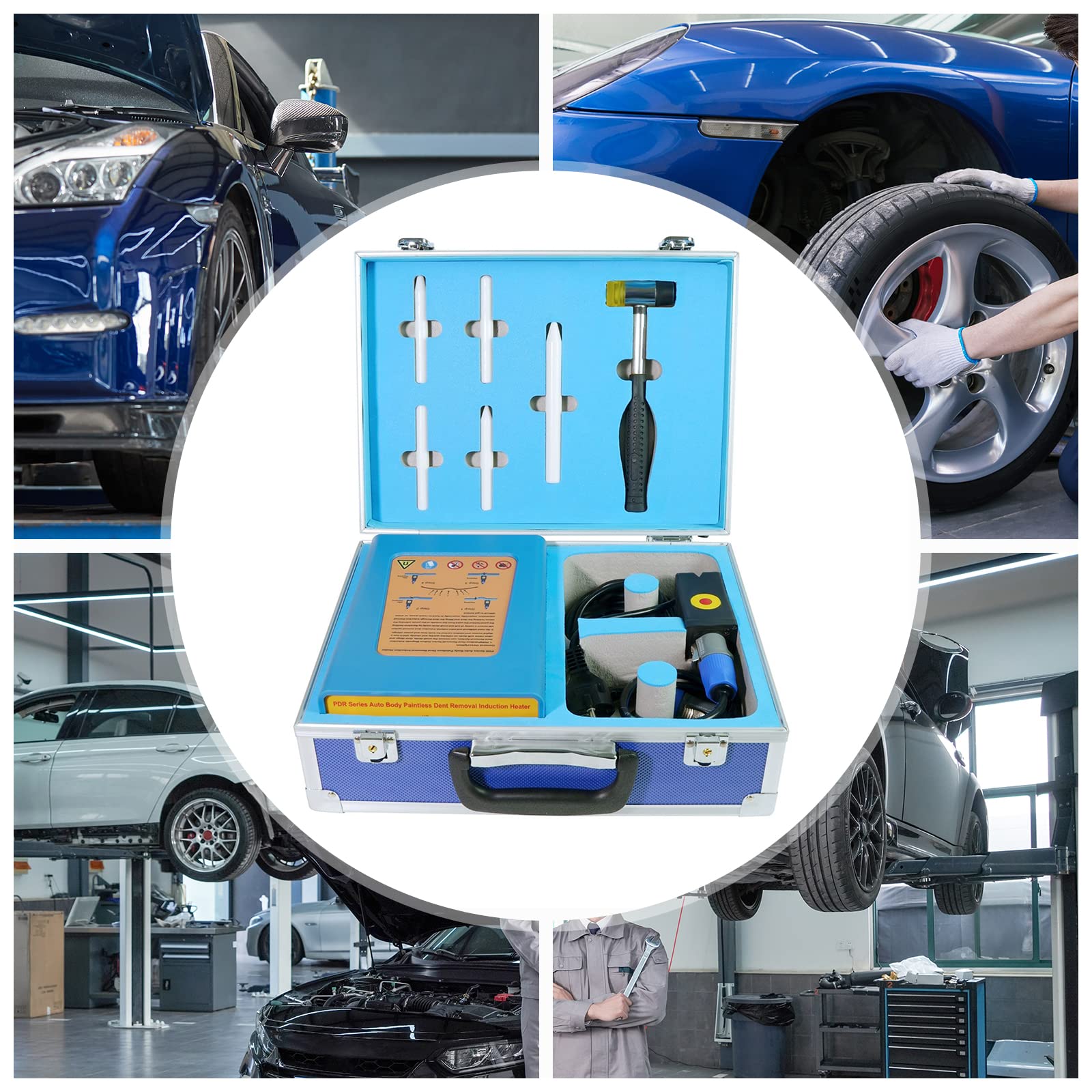 Riscaldatore a induzione PDR da 1380 W, dispositivo di riparazione delle ammaccature auto con display a LED, Body Dent Removal Induction Heater per officina a casa