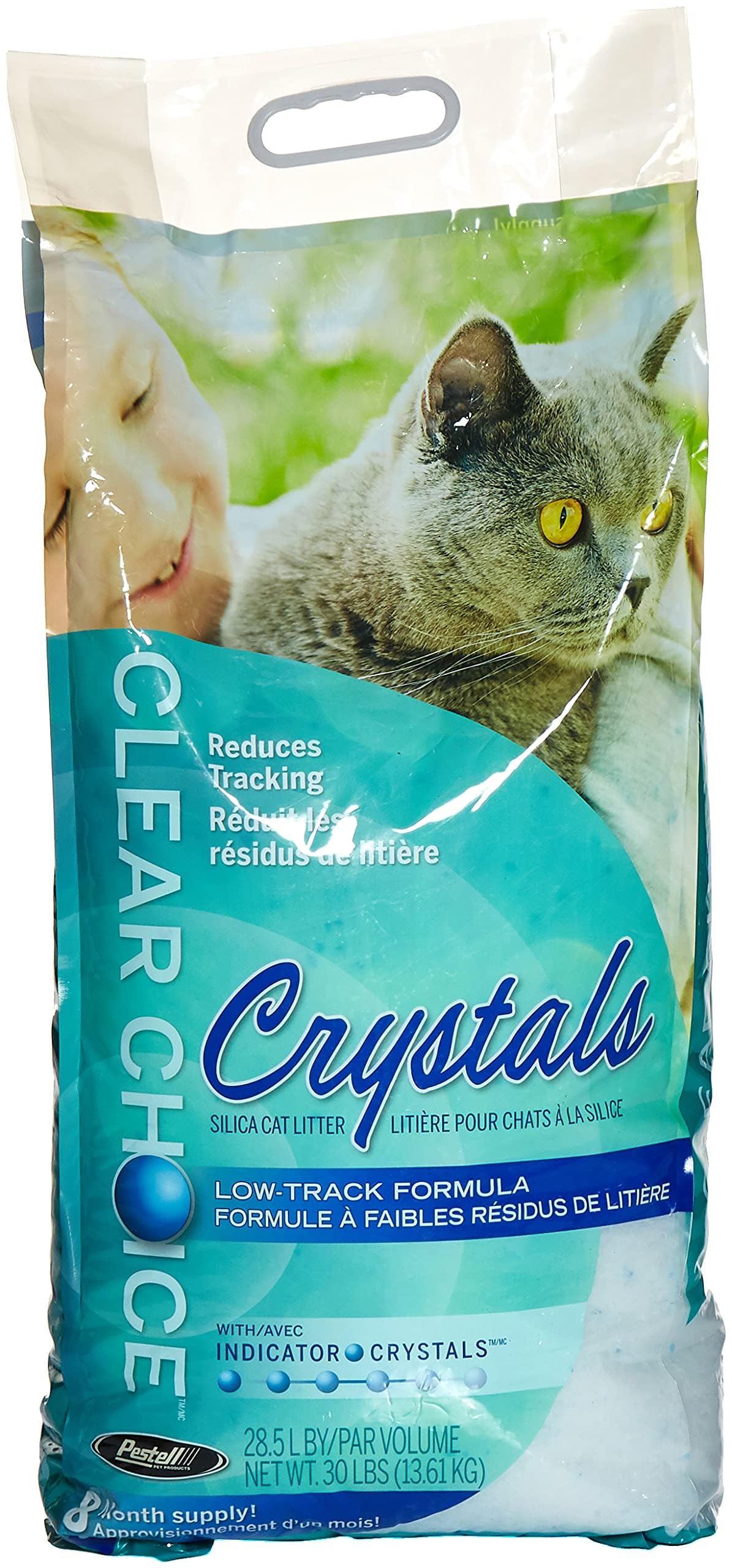 Pestell Clear Choice Silica Crystal Cat Litter 13.6Kg, White