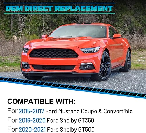 Miniatura 5 de WolfX Faros delanteros para Ford Mustang Coupe y convertible 2015 2016 2017, compatible con Shelby GT350 2016-2020, GT500 2020-2021 OE conjunto de
