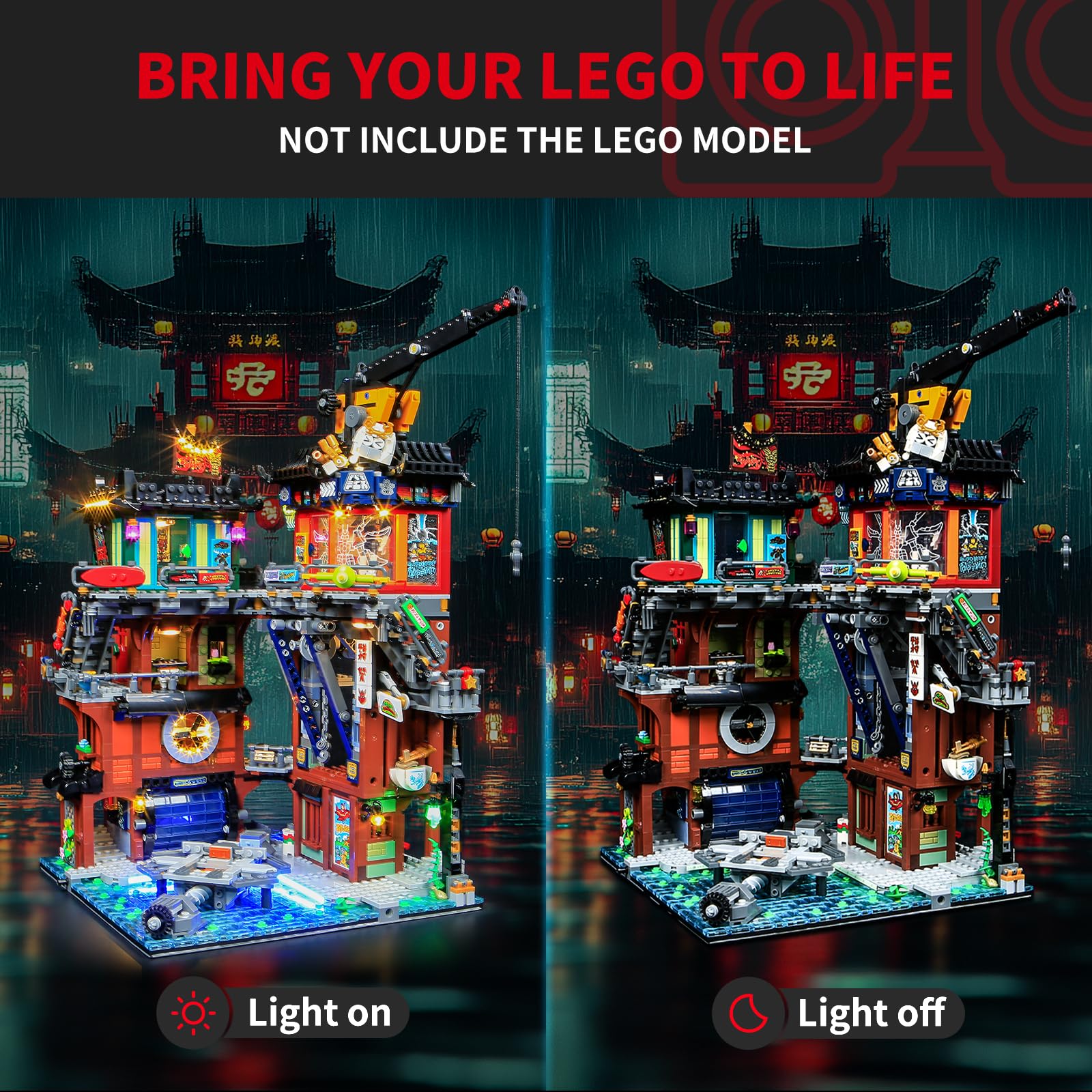 BRIKSMAX 2.0 Light Kit for Lego NINJAGO City Workshops -Innovative Led Lighting Compatible with Lego Disney 71837 - Image 2