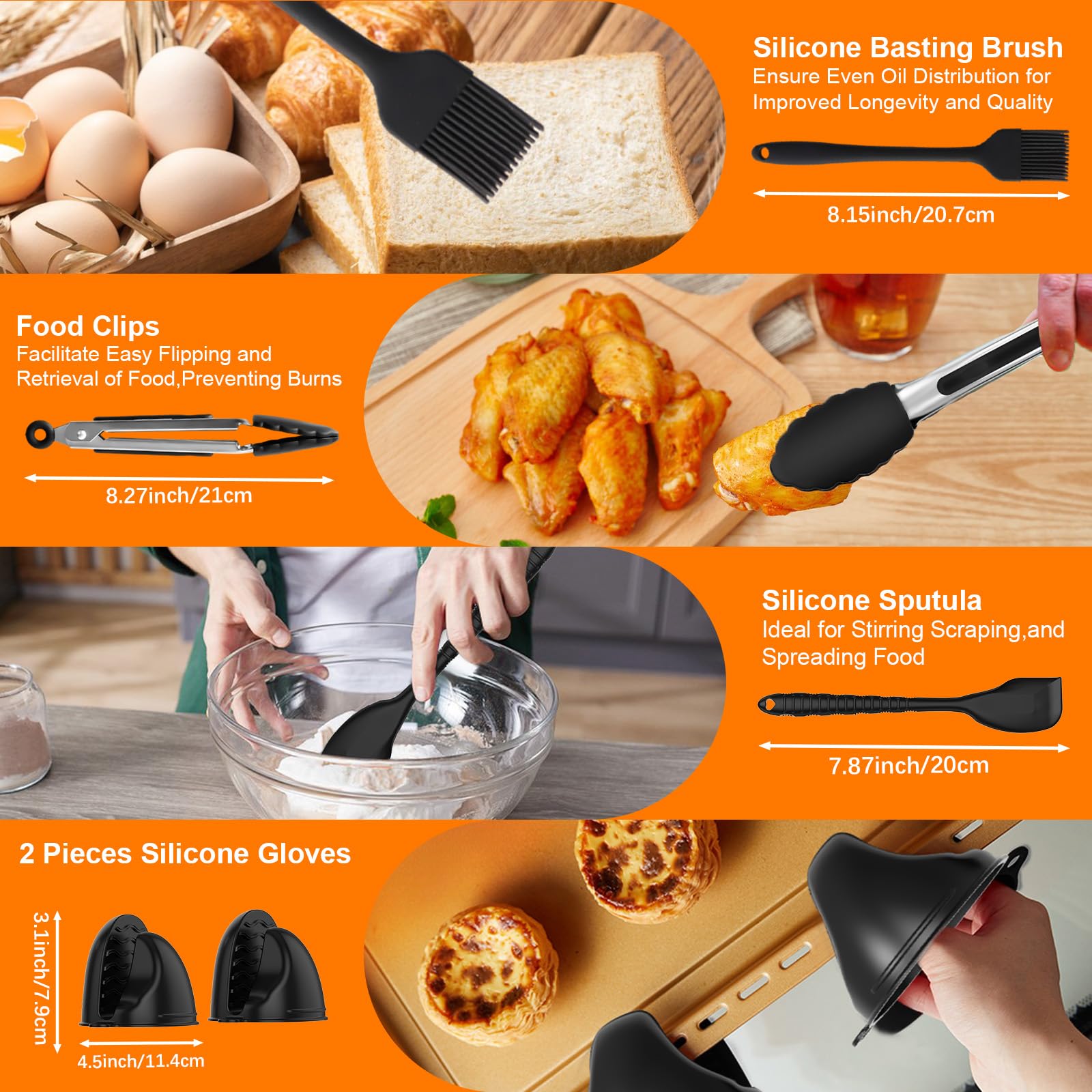 Moule Silicone Air Fryer Accessoires pour COSORI Dual Zone 10L Twinfry Airfryer- 1x10L + 2x5L Réutilisable Silicone Réutilisable Plat, Grille Racks, Paniers à Friture, Grille de Grille (Cosori 10l)